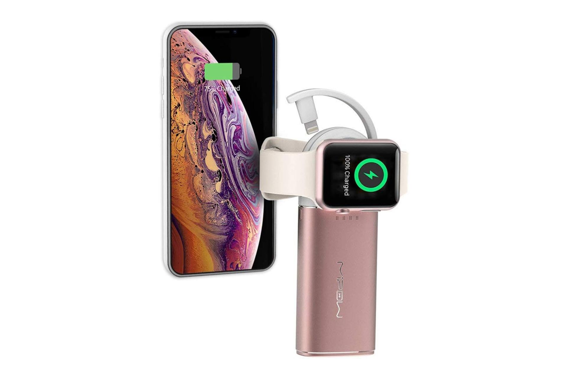 شارژدهی پاور بانک مایپو SPL11W2 با ظرفیت 6000 میلی‌آمپر ساعت و امکان شارژ بی سیم