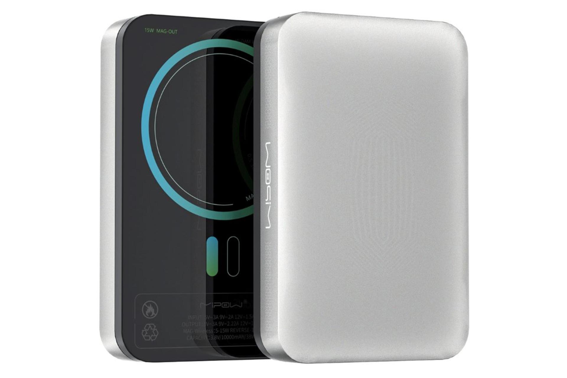 پاور بانک مایپو Power Cube Maglink SPQ08S با ظرفیت 10000 میلی‌آمپر ساعت و امکان شارژ بی سیم