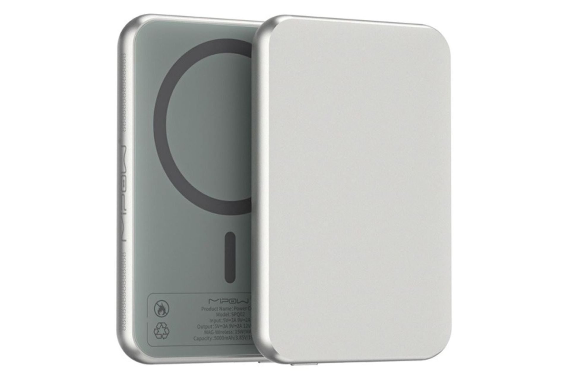 پاور بانک مایپو Power Cube Maglink Slim SPQ02 با ظرفیت 5000 میلی‌آمپر ساعت و امکان شارژ بی سیم