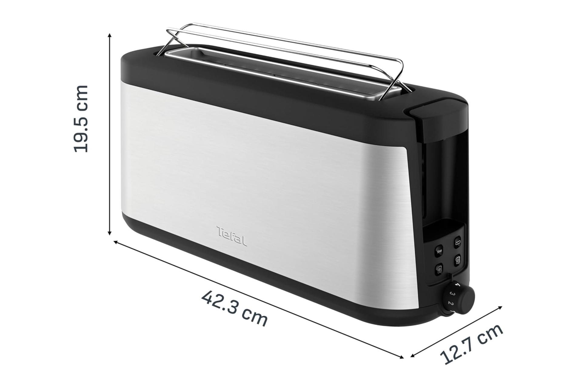 ابعاد و اندازه توستر تفال TL430811