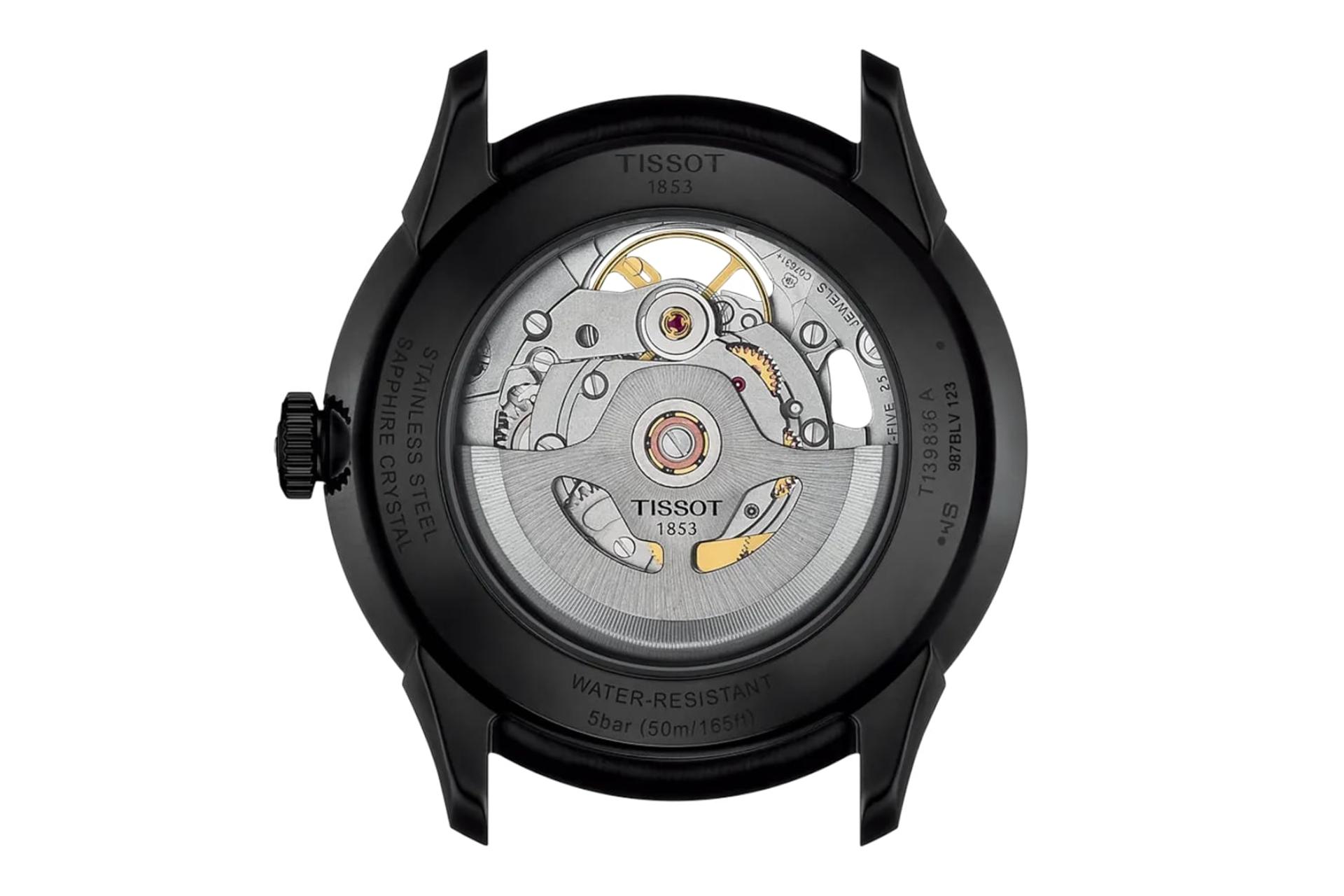 پشت ساعت مچی مردانه تیسوت Tissot Chemin Des Tourelles Skeleton 39mm T139.836.36.441.00