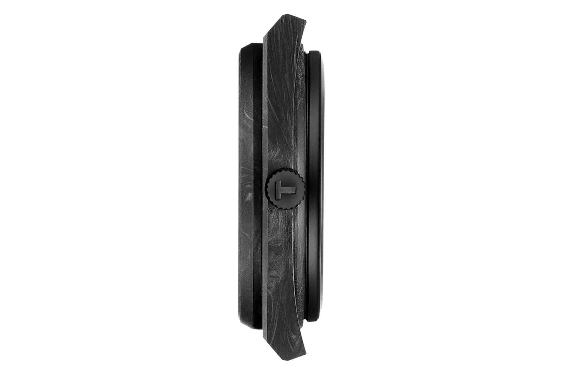 نمای جانبی ساعت مچی مردانه تیسوت Tissot PRX Carbon 40.5mm T137.907.97.201.00