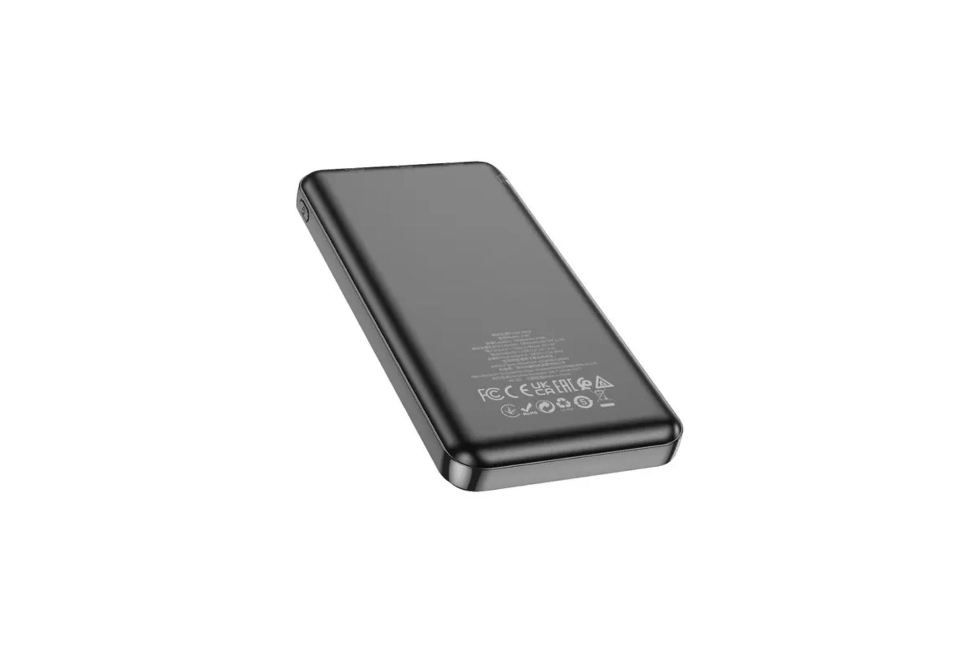 ابعاد و اندازه پاور بانک هوکو J100 با ظرفیت 10000 میلی‌آمپر ساعت