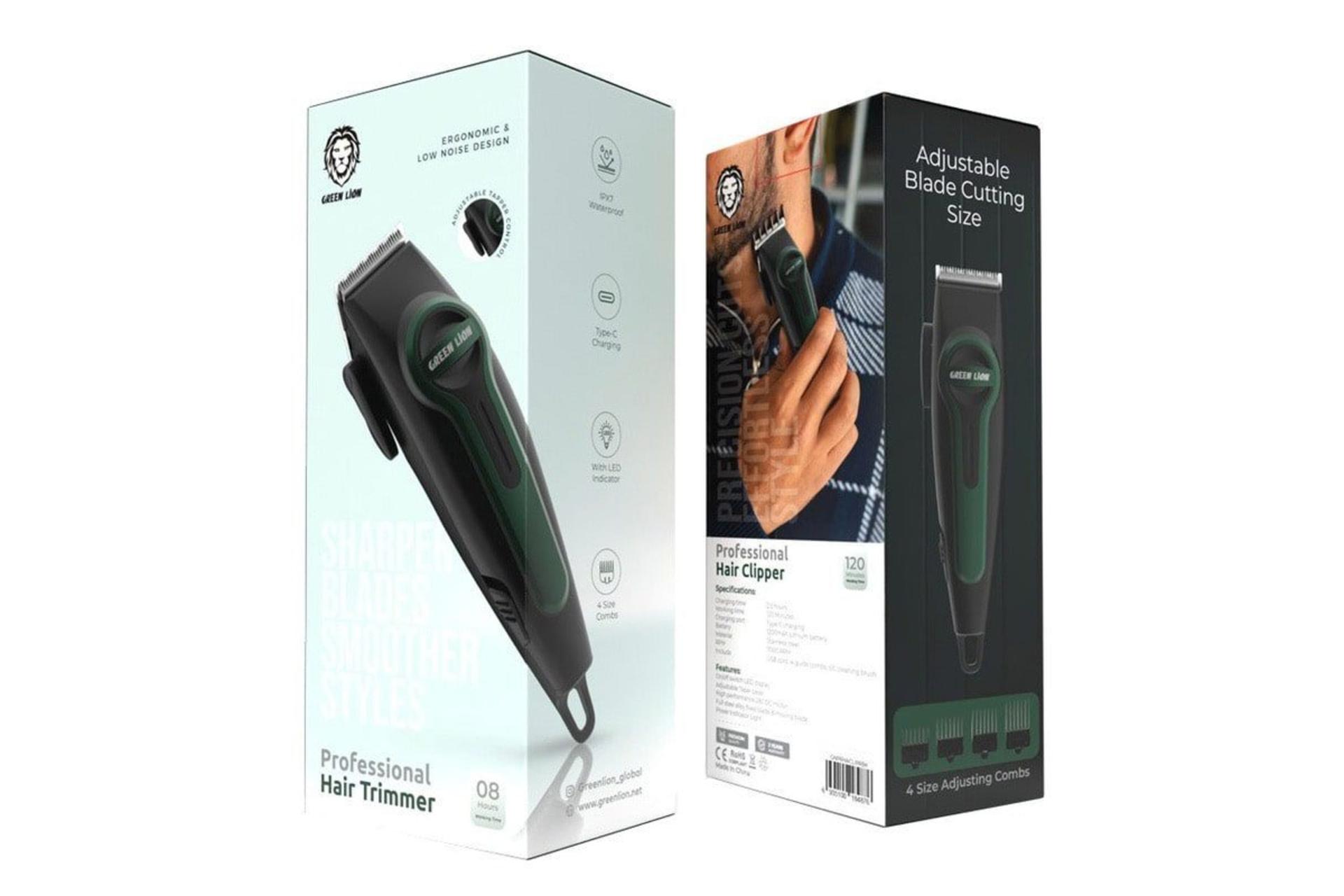 جعبه  ماشین اصلاح و ریش تراش گرین لاین Clip Pro Professional Hair Clipper