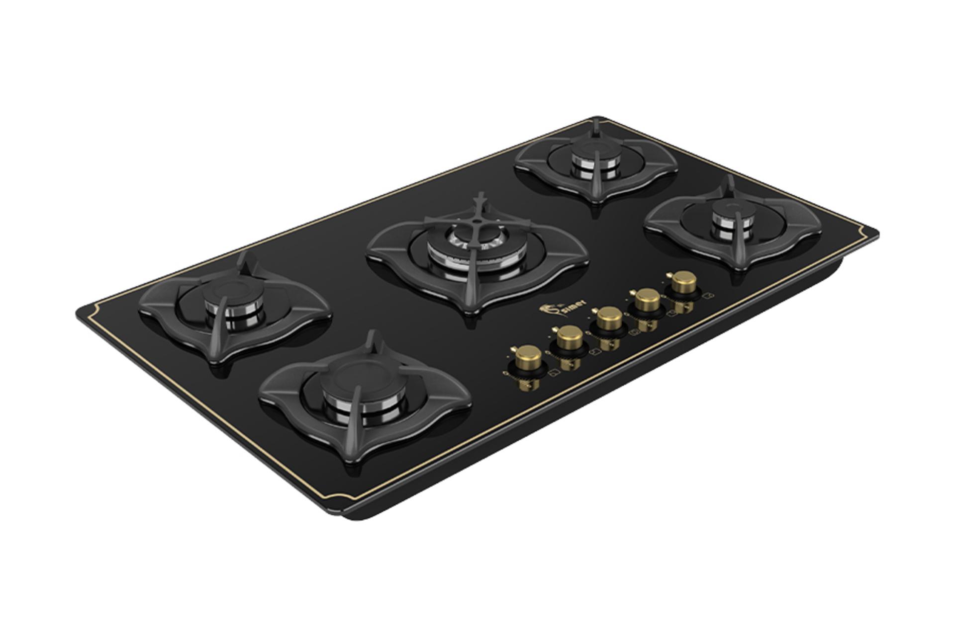 نمای سمت چپ اجاق گاز صفحه ای و رومیزی سیمر G 566