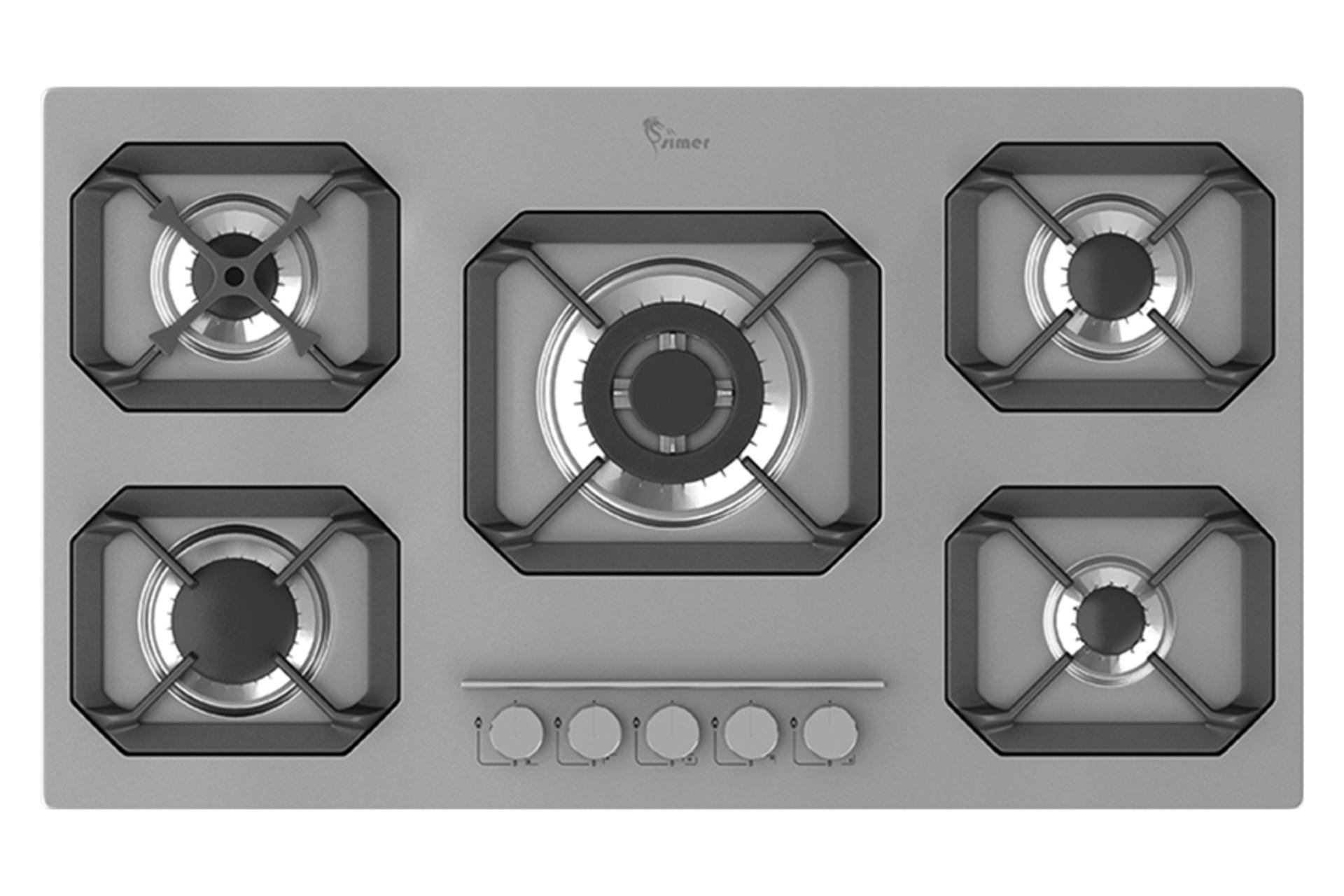 اجاق گاز صفحه ای و رومیزی سیمر S 551 نمای بالا