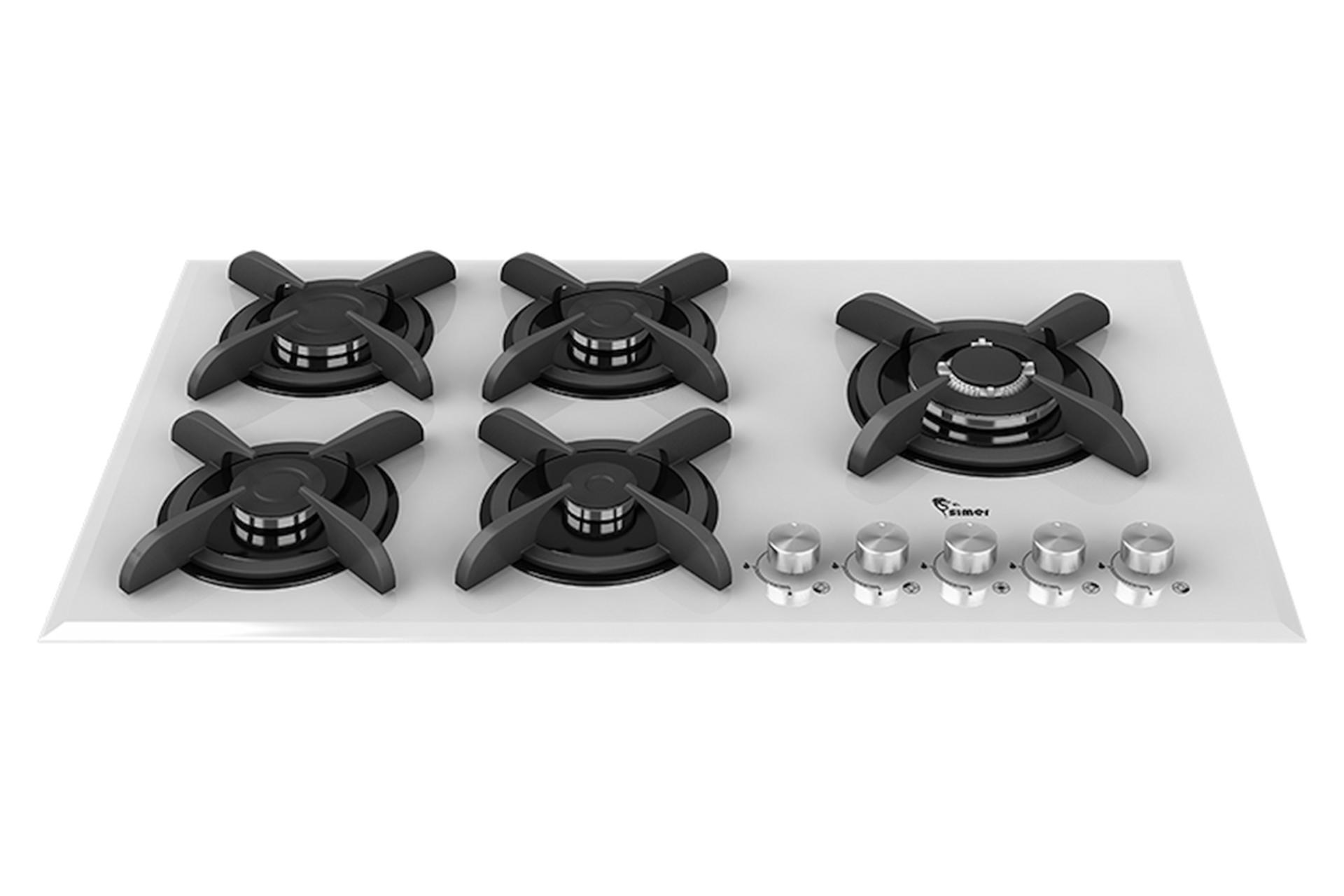 اجاق گاز صفحه ای و رومیزی سیمر G 571 رنگ سفید