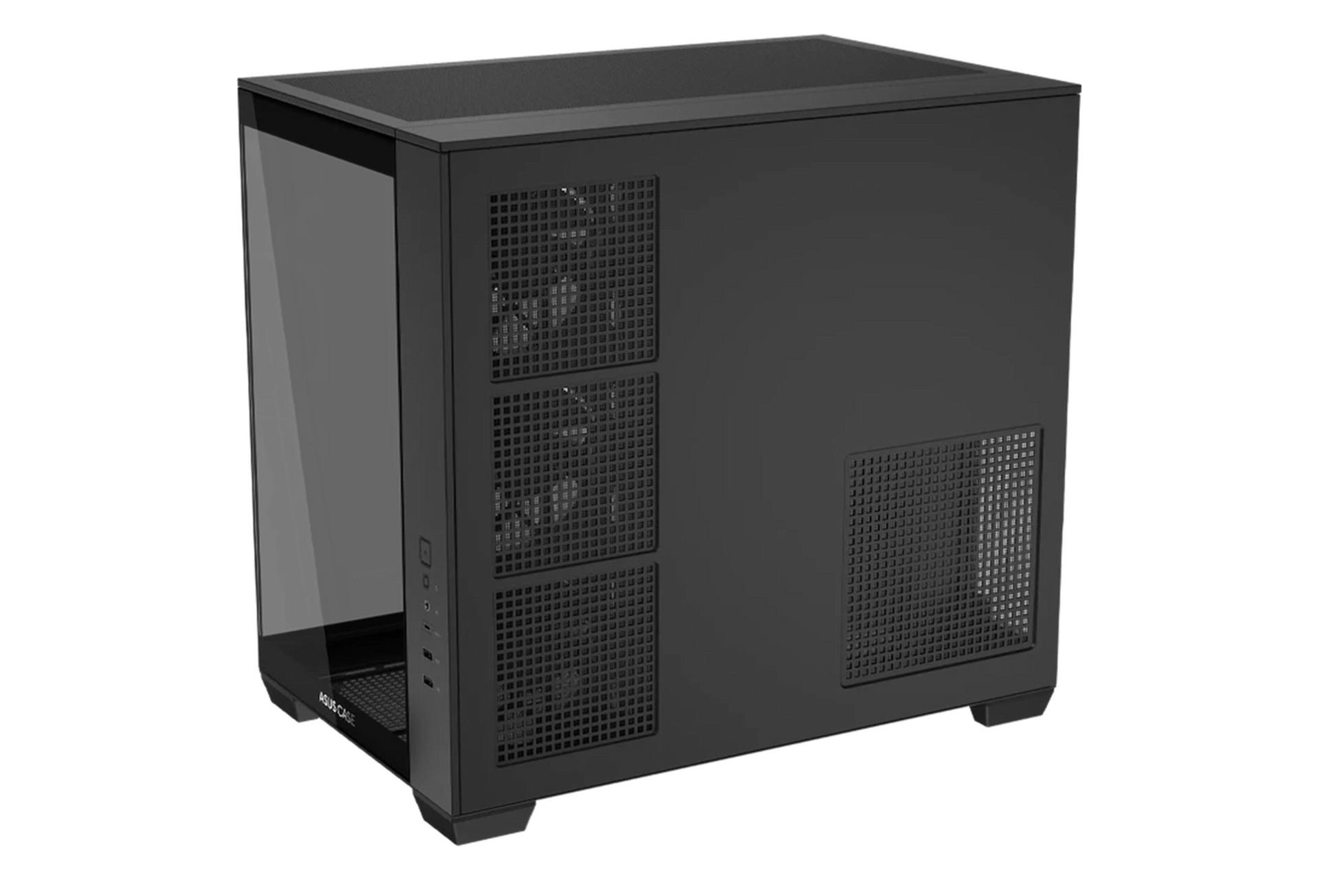 نمای سمت چپ کیس کامپیوتر ایسوس A32 PLUS ARGB