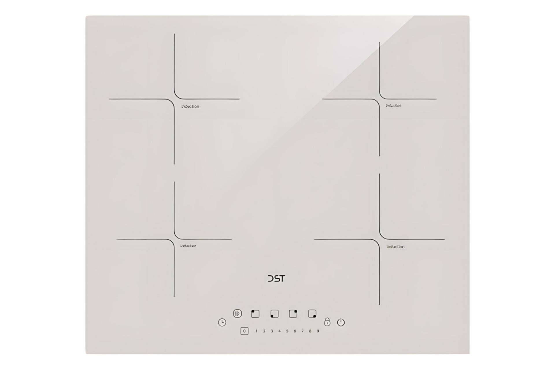 اجاق گاز صفحه ای و رومیزی دی اس تی DST i4-01 رنگ سفید