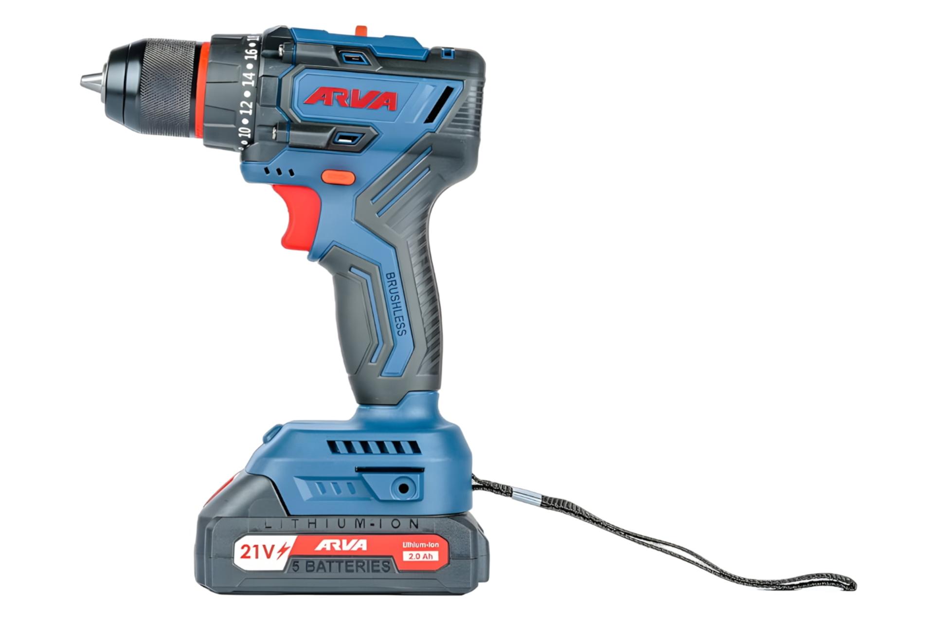 دریل پیچ گوشتی شارژی آروا Arva 5974 Drill Driver نمای جانبی