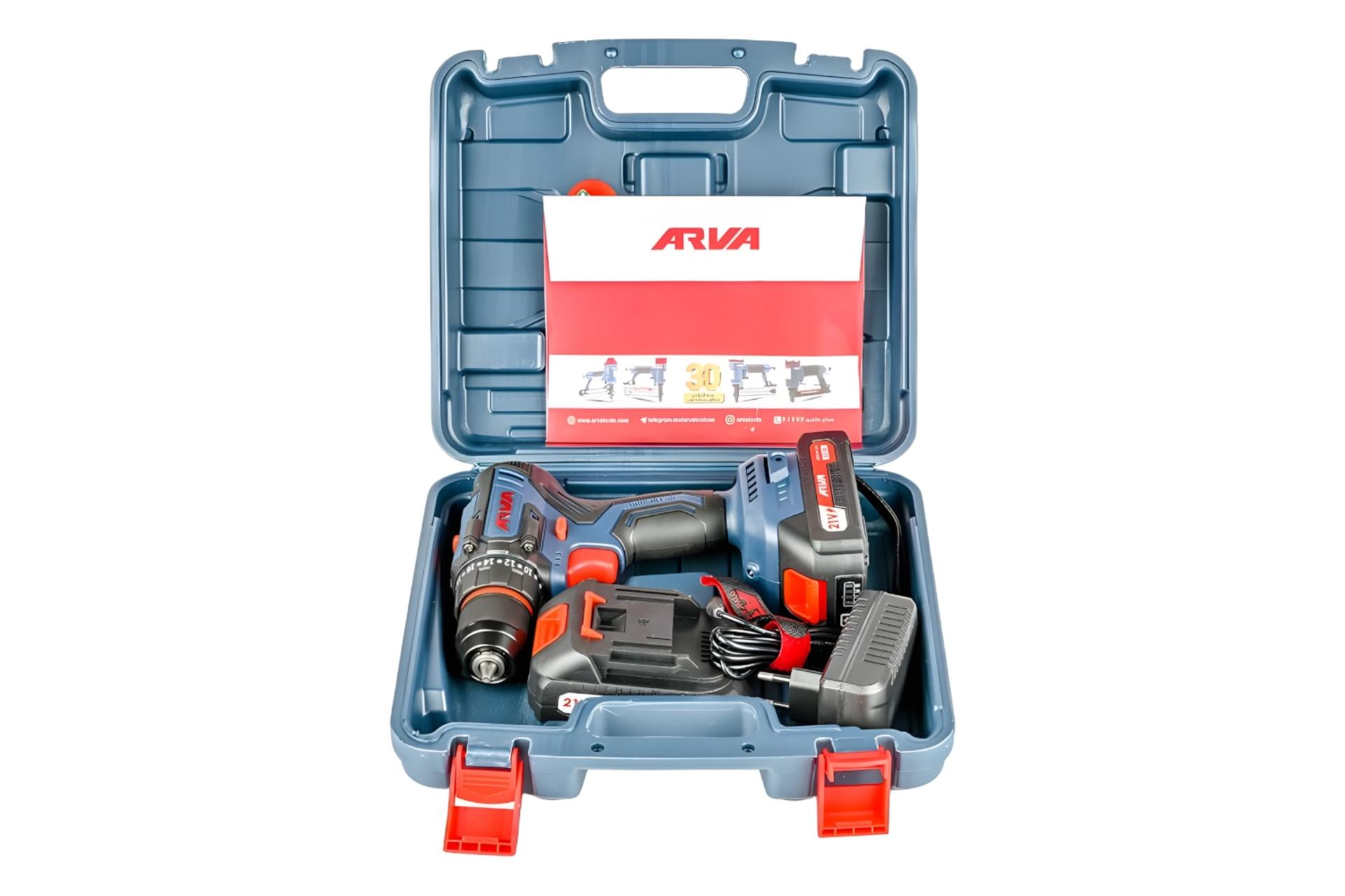 دریل پیچ گوشتی شارژی آروا Arva 5974 Drill Driver به همراه کیف
