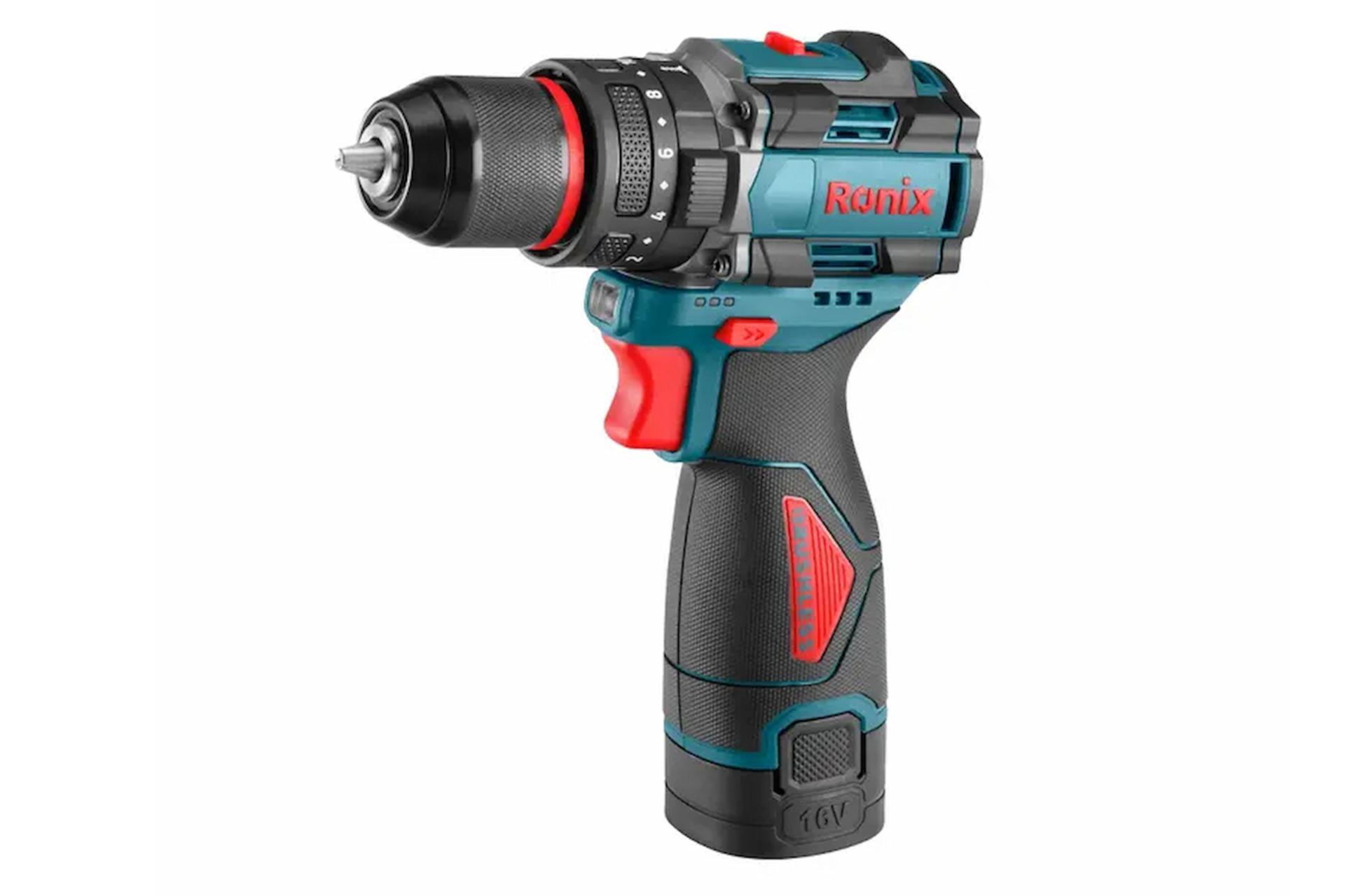 نمای سمت راست دریل پیچ گوشتی شارژی رونیکس 8669