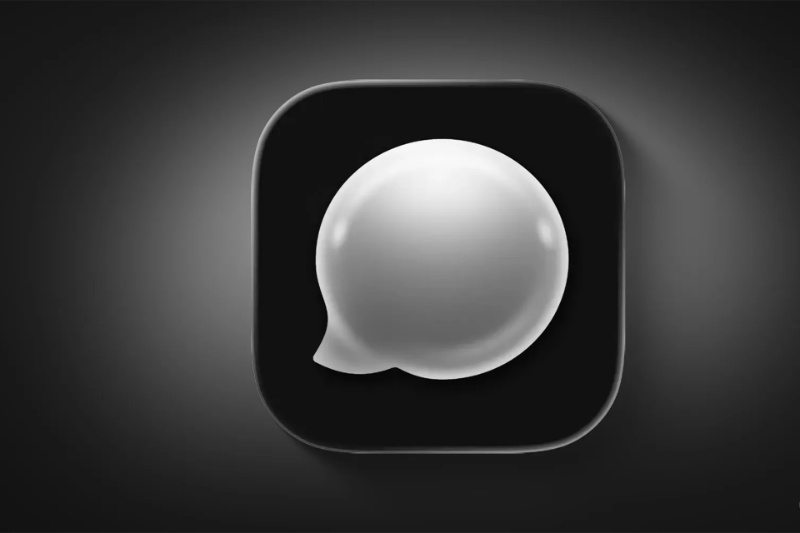 لوگو پیام‌رسان XChat / ایکس‌چت در پس‌زمینه‌ی مشکی