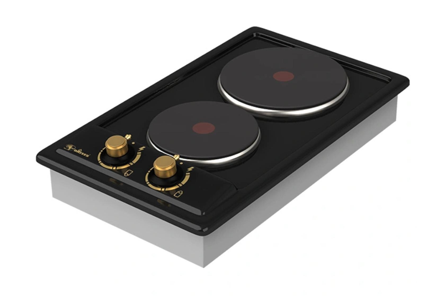 نمای جانبی اجاق گاز صفحه‌ای داتیس Datees DSE 251 مشکی 