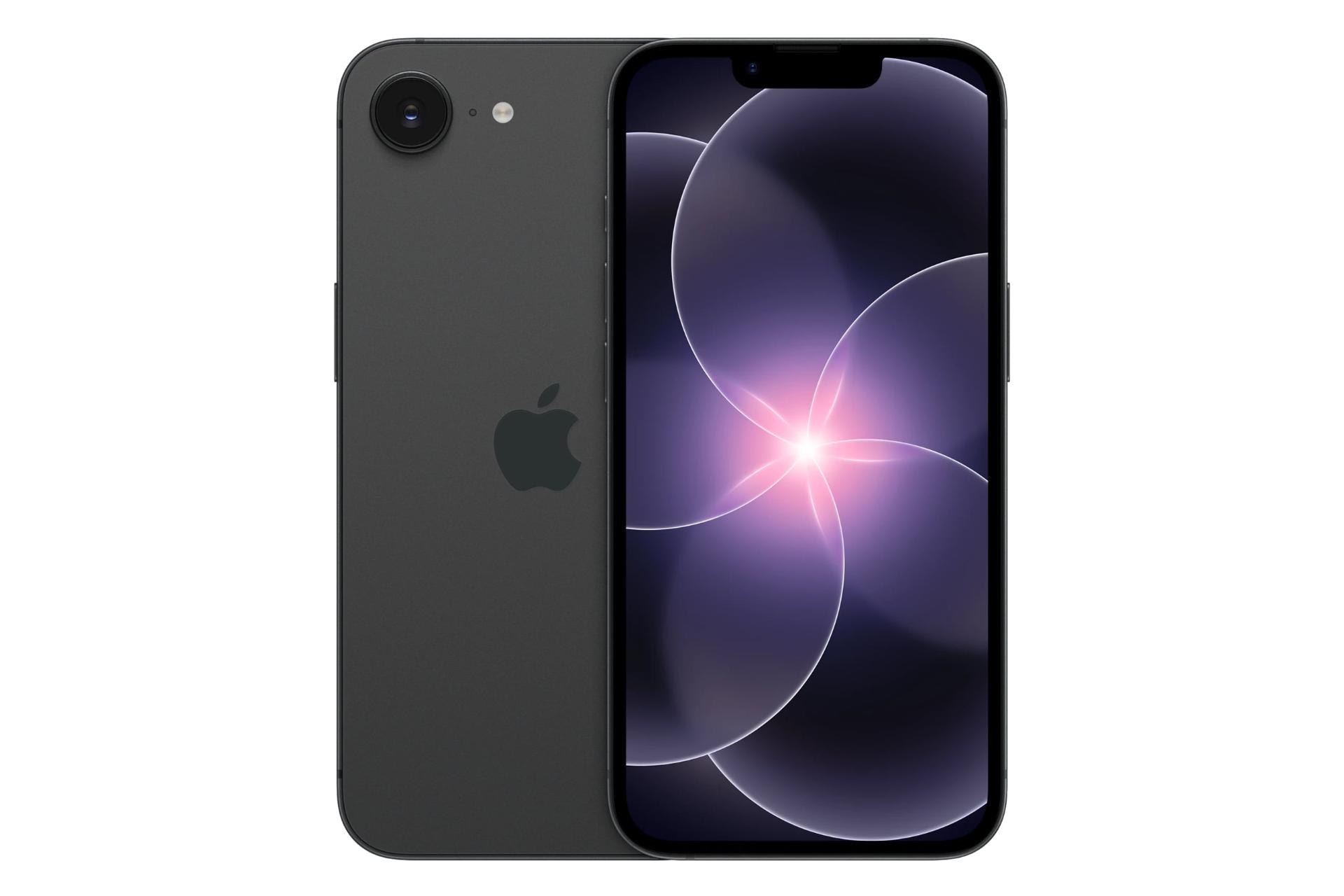 پنل جلو و پشت گوشی موبایل آیفون 17e اپل مشکی / Apple iPhone 17e