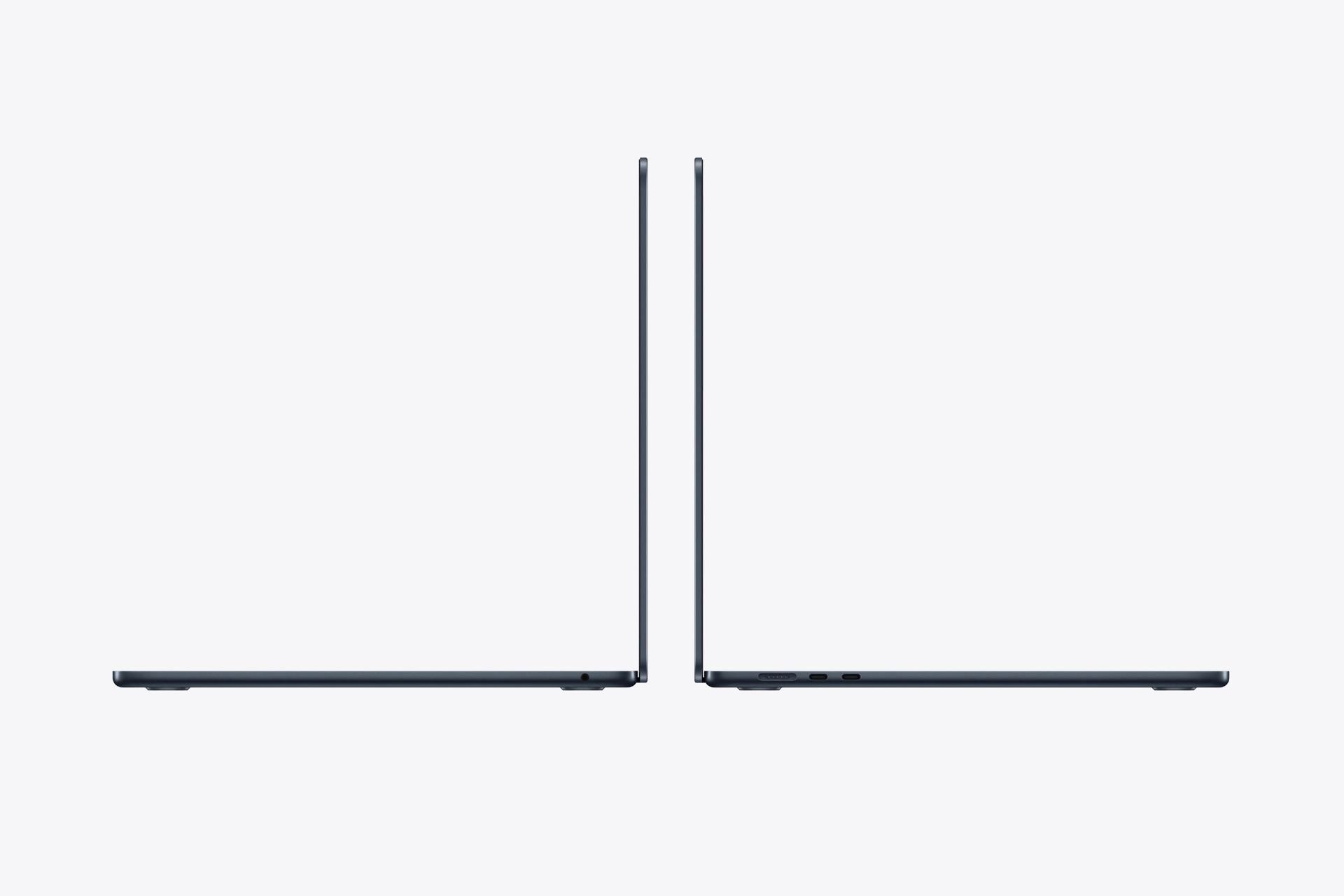 لپ تاپ اپل مک بوک ایر Apple MacBook Air 15 2026 نمای جانبی و درگاه ها
