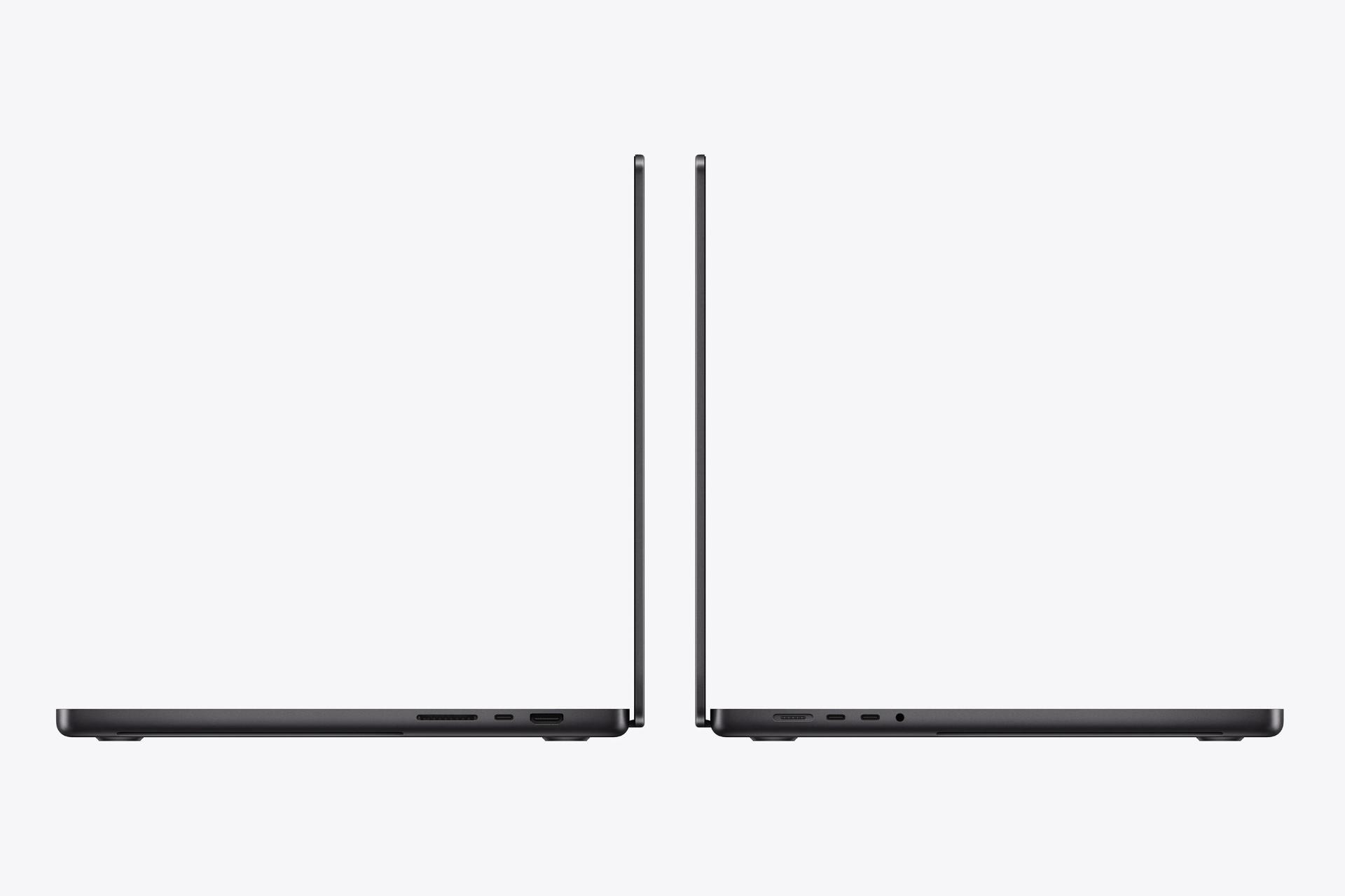 لپ تاپ اپل مک بوک پرو Apple Macbook Pro 16 2026 نمای جانبی و درگاه ها