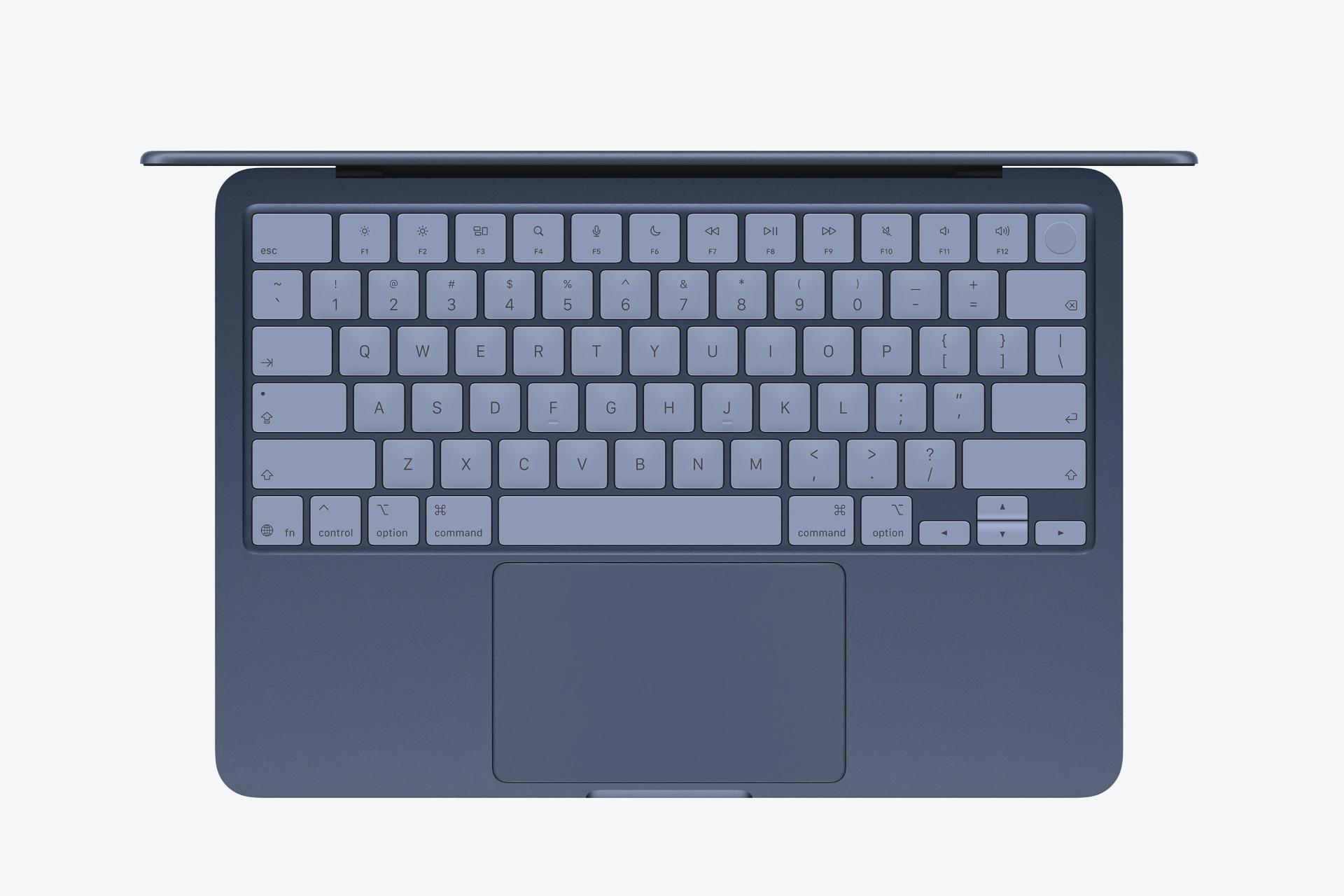 لپ تاپ اپل مک بوک نئو Apple MacBook Neo 2026 نمای کیبورد با حسگر اثر انگشت