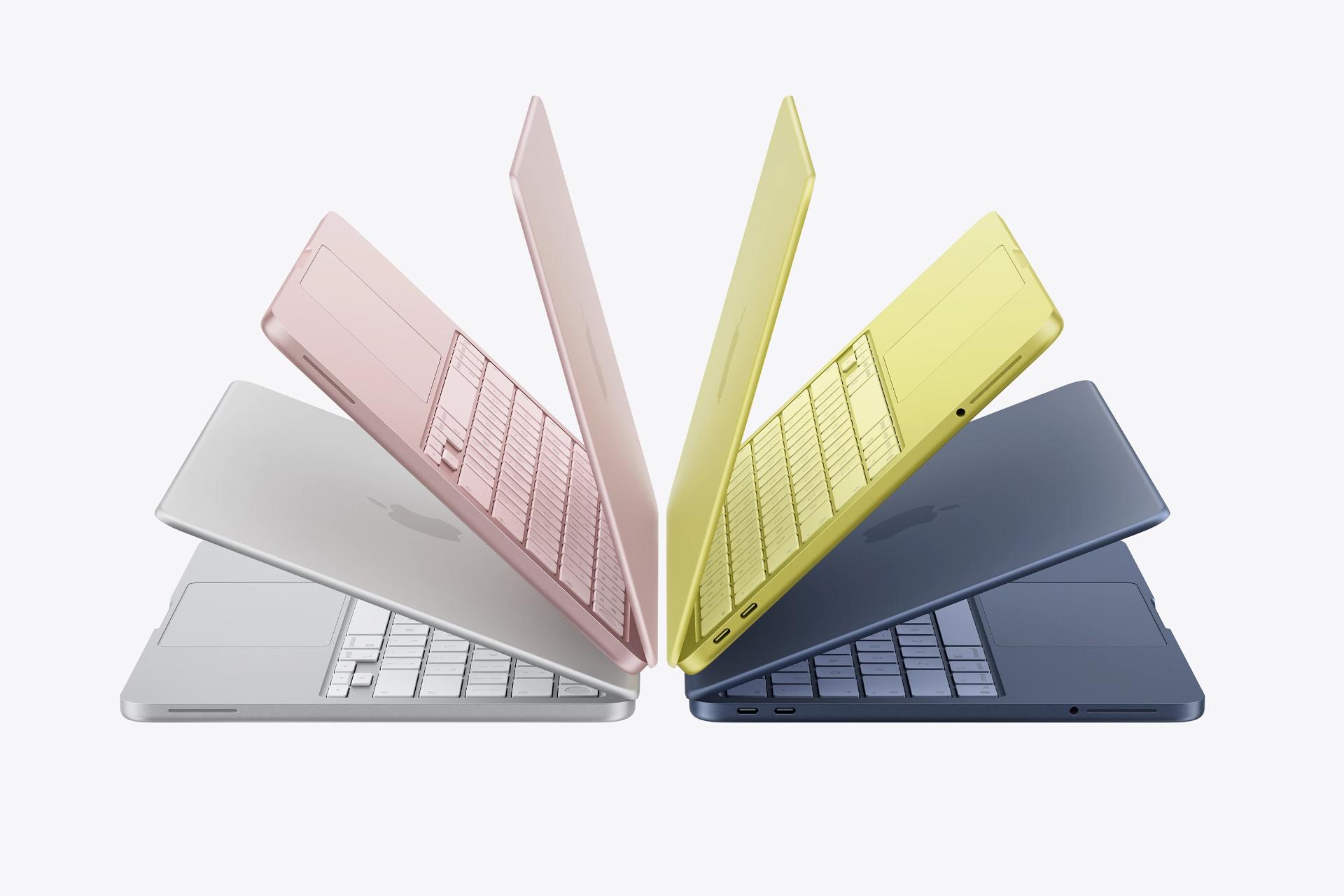 لپ تاپ اپل مک بوک نئو Apple MacBook Neo 2026 نمای رنگ های مختلف