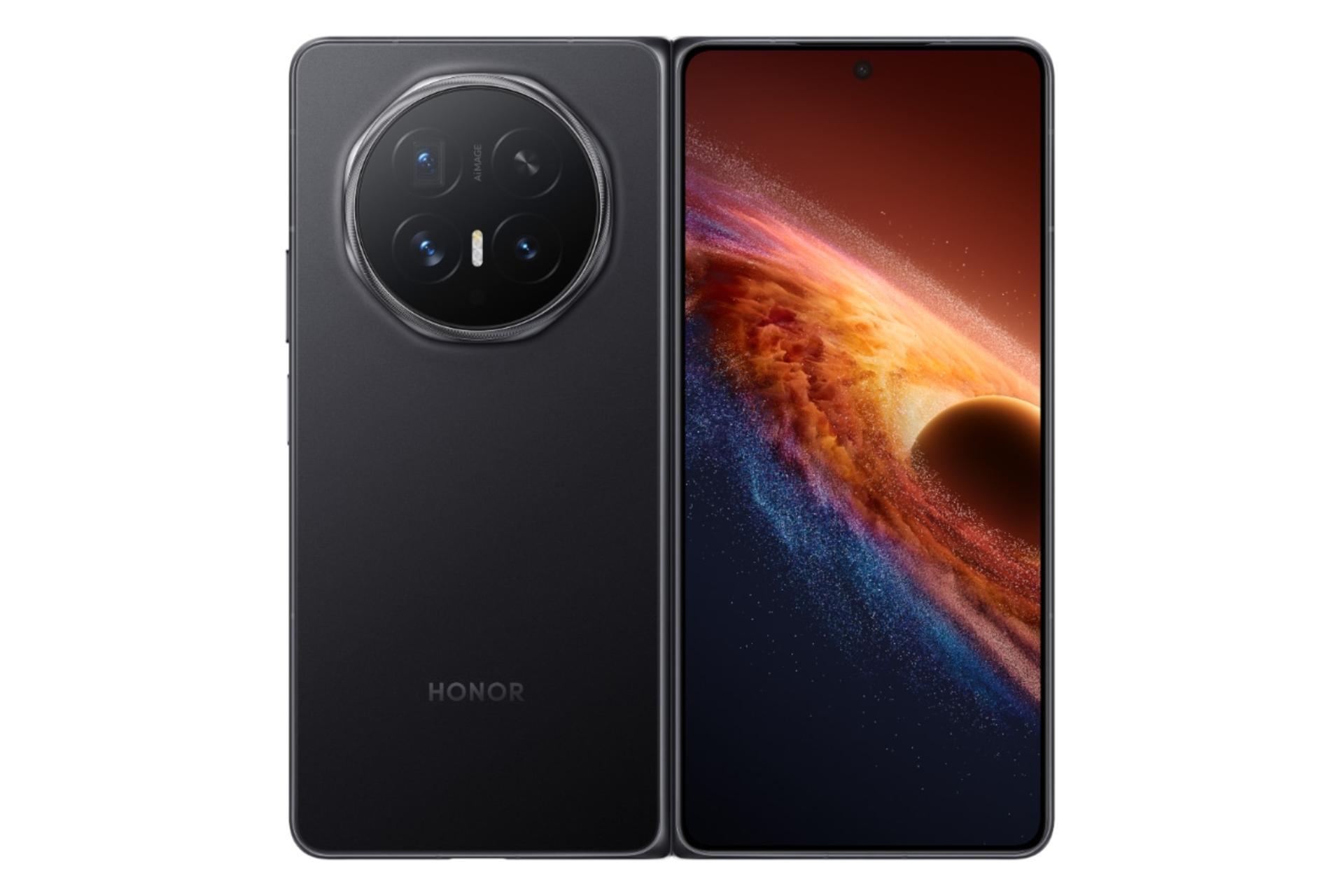 پنل جلو و پشت گوشی موبایل آنر مجیک V6 مشکی / HONOR Magic V6