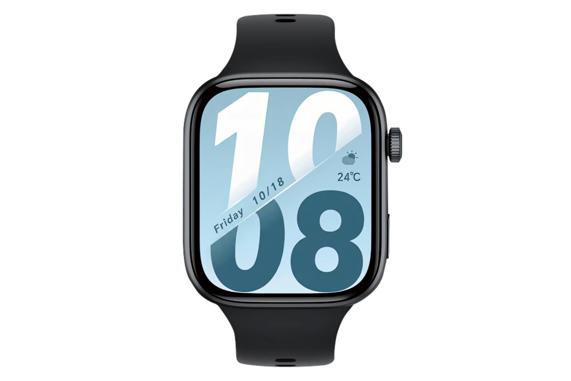 ساعت هوشمند آنر واچ X5i مشکی از نمای روبرو / HONOR Watch X5i