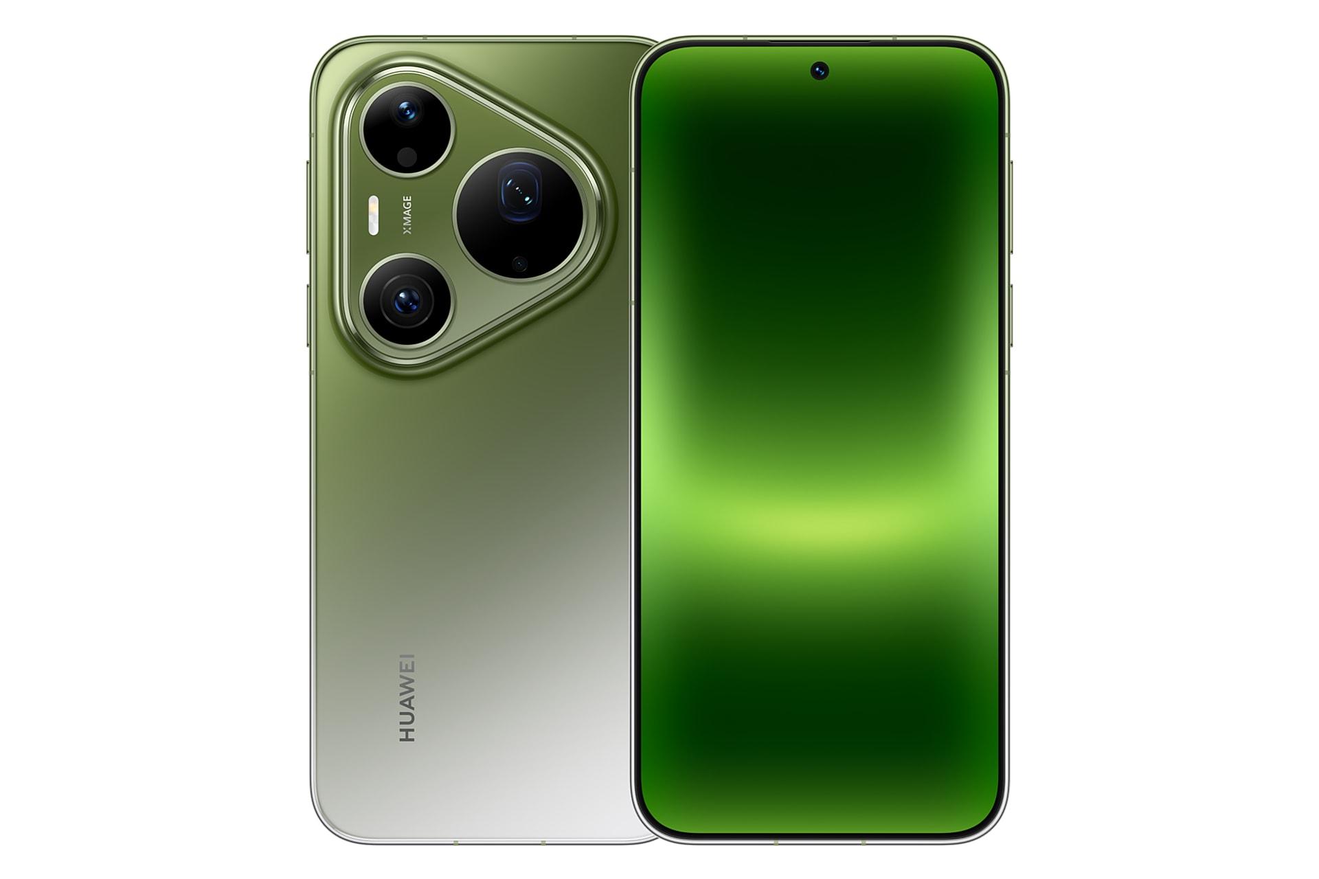 پنل جلو و پشت گوشی موبایل پیورا 90 پرو مکس هواوی سبز / Huawei Pura 90 Pro Max