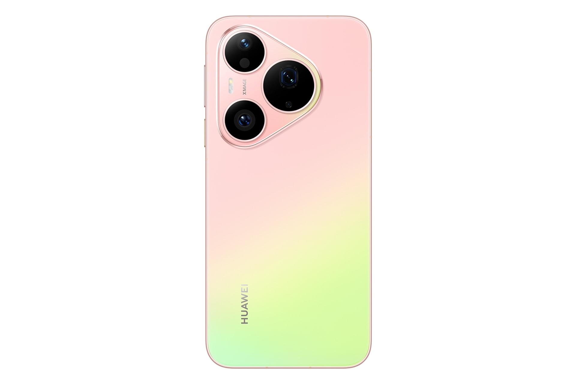 پنل پشت و چینش دوربین گوشی موبایل پیورا 90 پرو هواوی سبز و صورتی / Huawei Pura 90 Pro