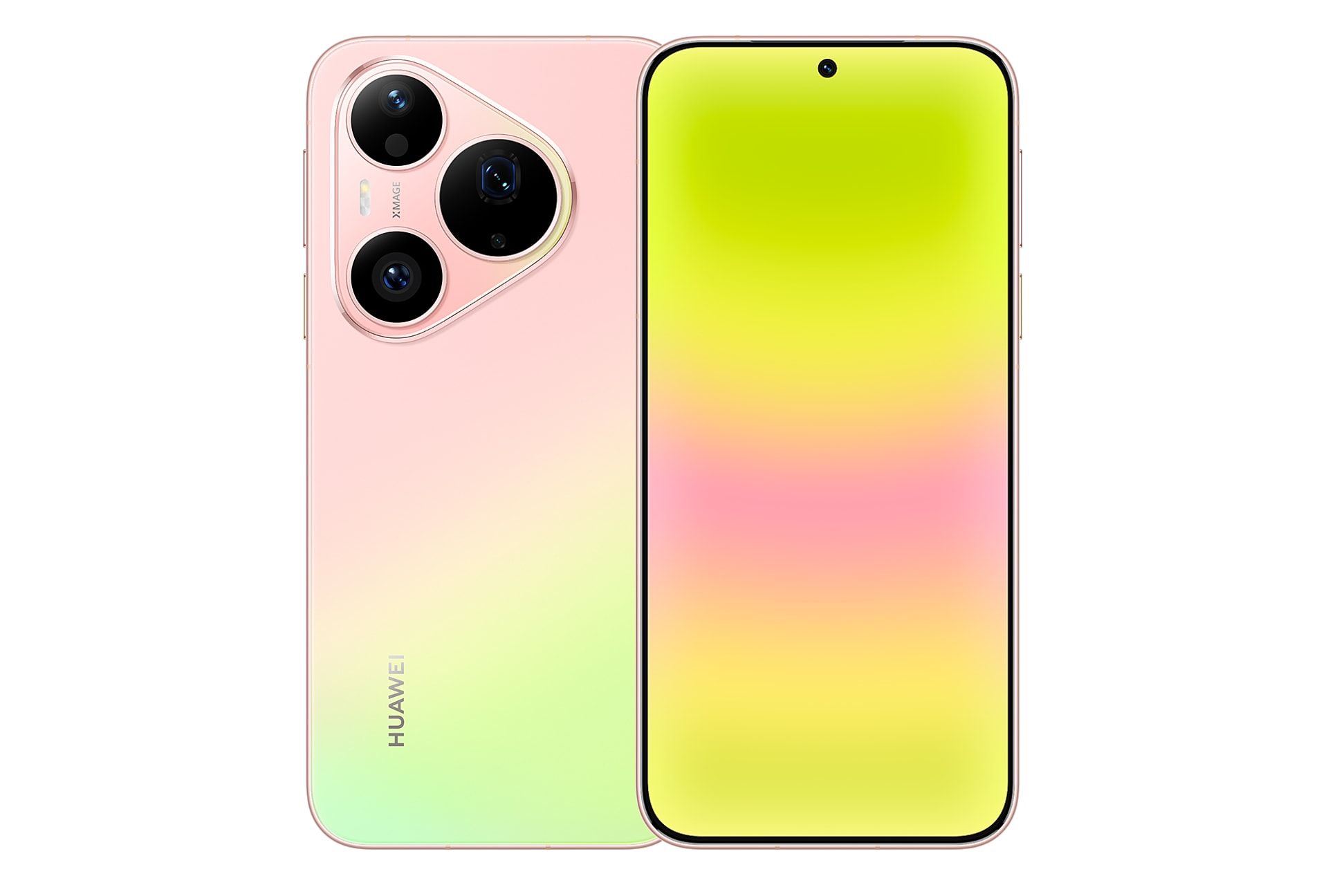 پنل جلو و پشت گوشی موبایل پیورا 90 پرو هواوی سبز و صورتی / Huawei Pura 90 Pro