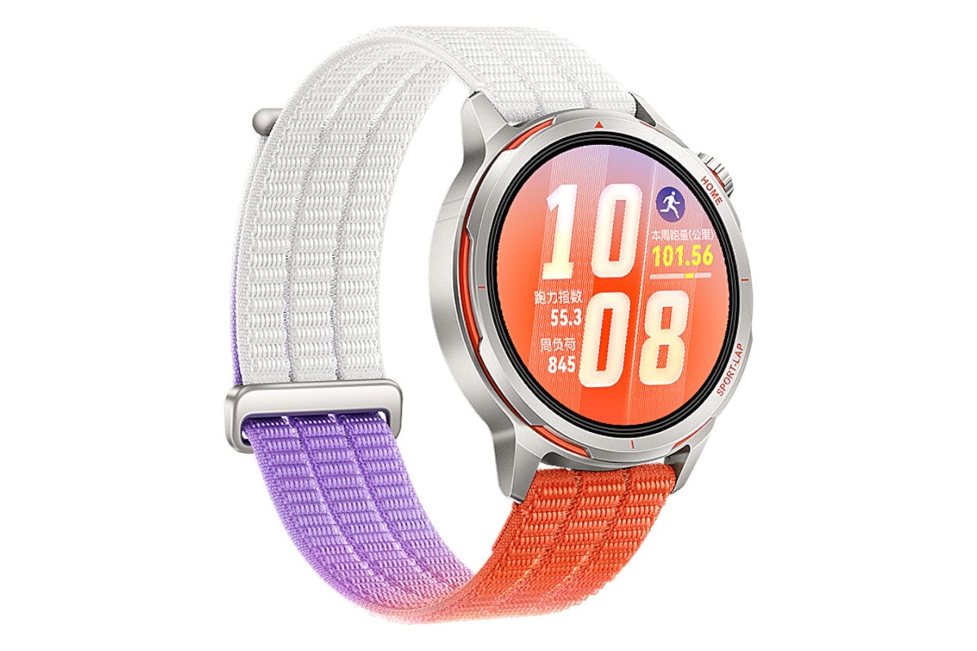 سمت چپ ساعت هوشمند هواوی واچ GT Runner 2 نقره ای / Huawei Watch GT Runner 2