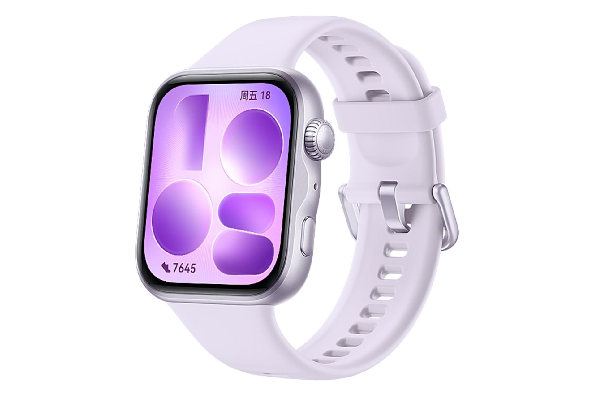 ساعت هوشمند هواوی واچ فیت 5 نقره ای با بند ارغوانی / Huawei Watch Fit 5