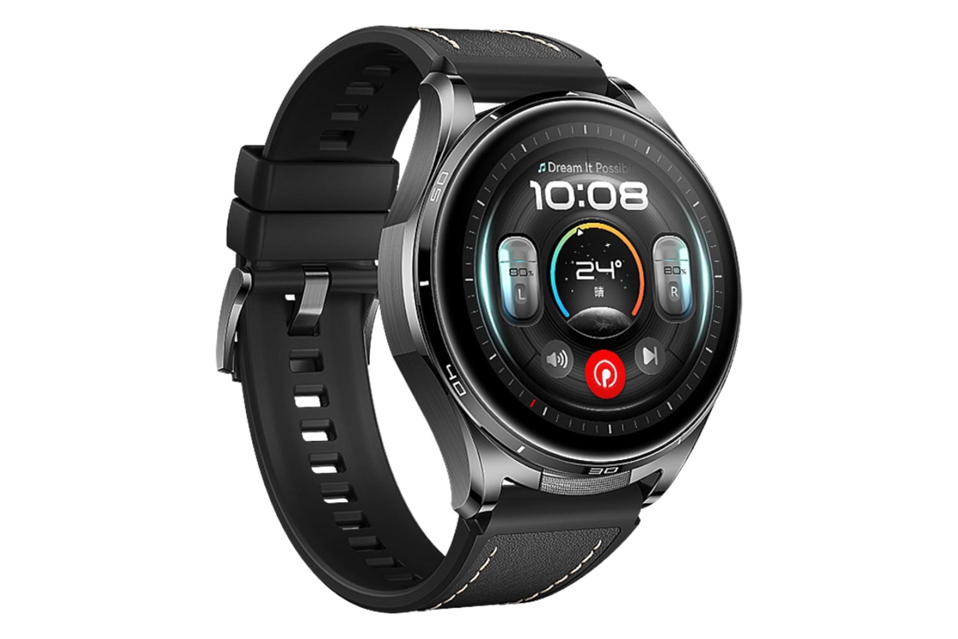 سمت چپ ساعت هوشمند هواوی واچ بادز 2 مشکی / Huawei Watch Buds 2