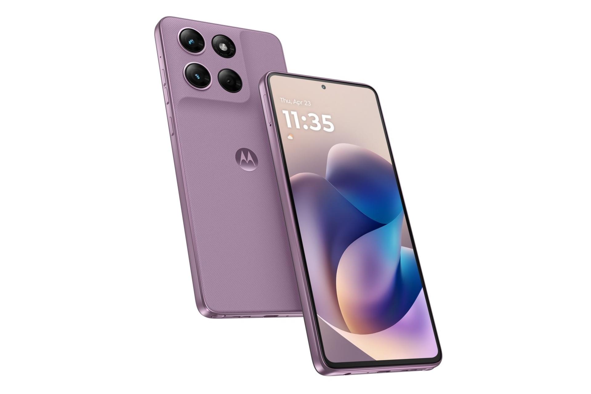 نمای جانبی گوشی موبایل موتو G استایلوس موتورولا نسخه 2026 ارغوانی / Motorola Moto G Stylus 2026