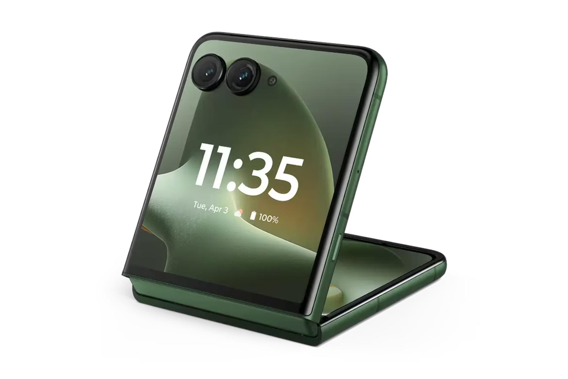 گوشی موبایل ریزر 70 پلاس موتورولا سبز تیره / Motorola Razr 70 Plus