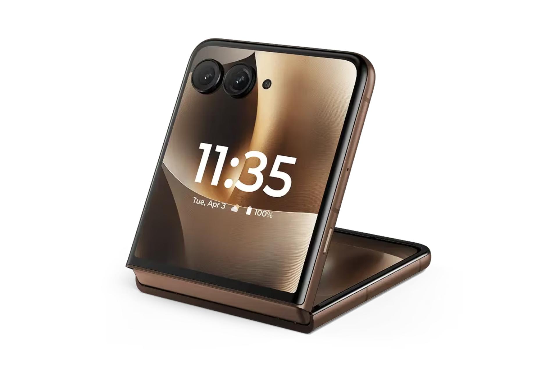 گوشی موبایل ریزر 70 اولترا موتورولا قهوه ای / Motorola Razr 70 Ultra