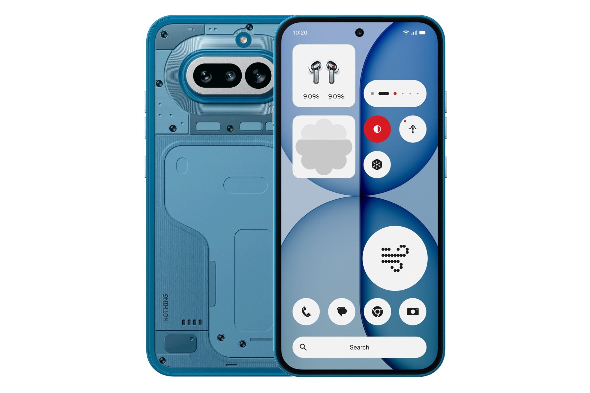 پنل جلو و پشت گوشی موبایل ناتینگ فون 4a آبی / Nothing Phone 4a