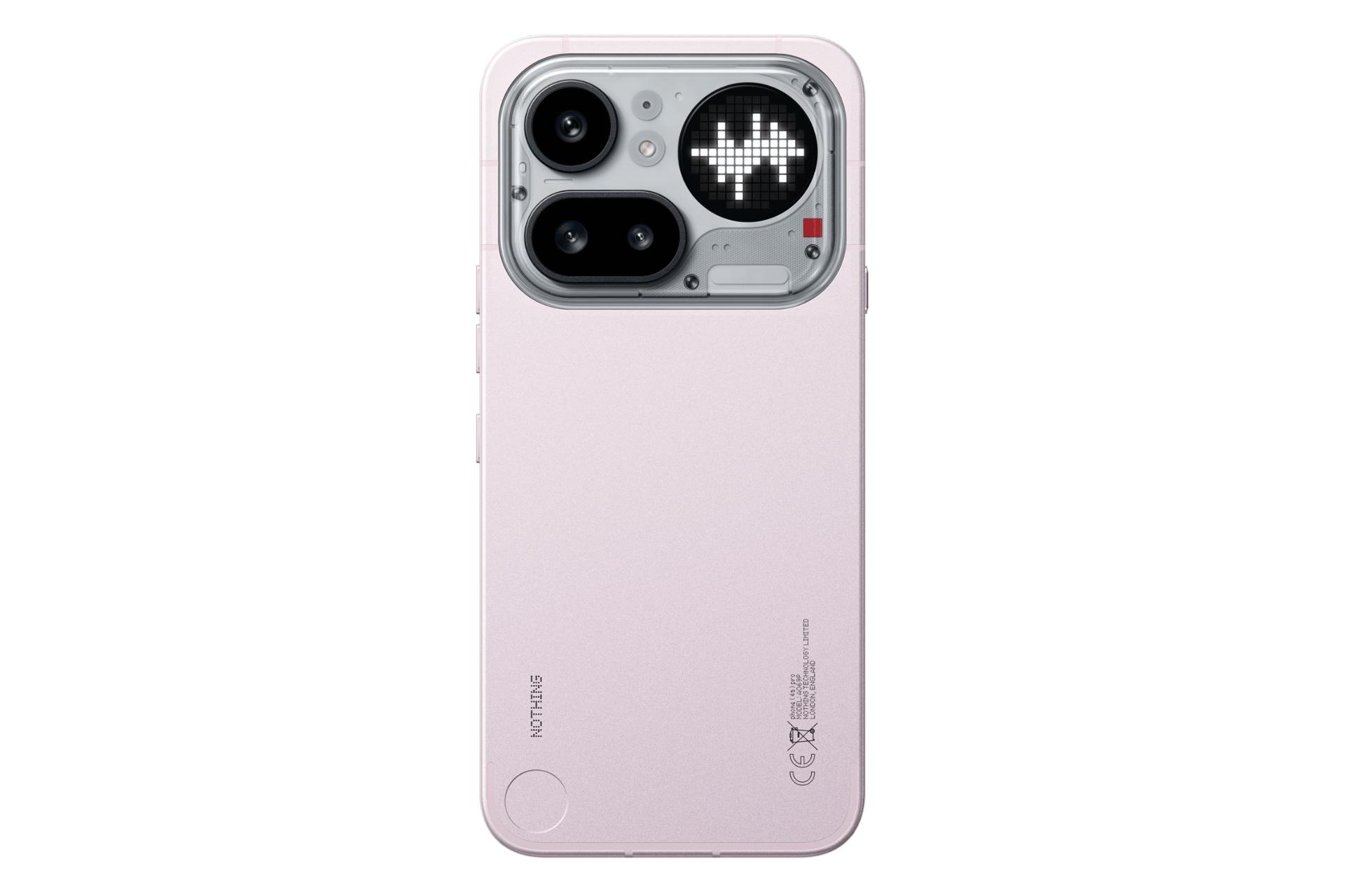 پنل پشت و چینش دوربین گوشی موبایل ناتینگ فون 4a پرو صورتی / Nothing Phone 4a Pro