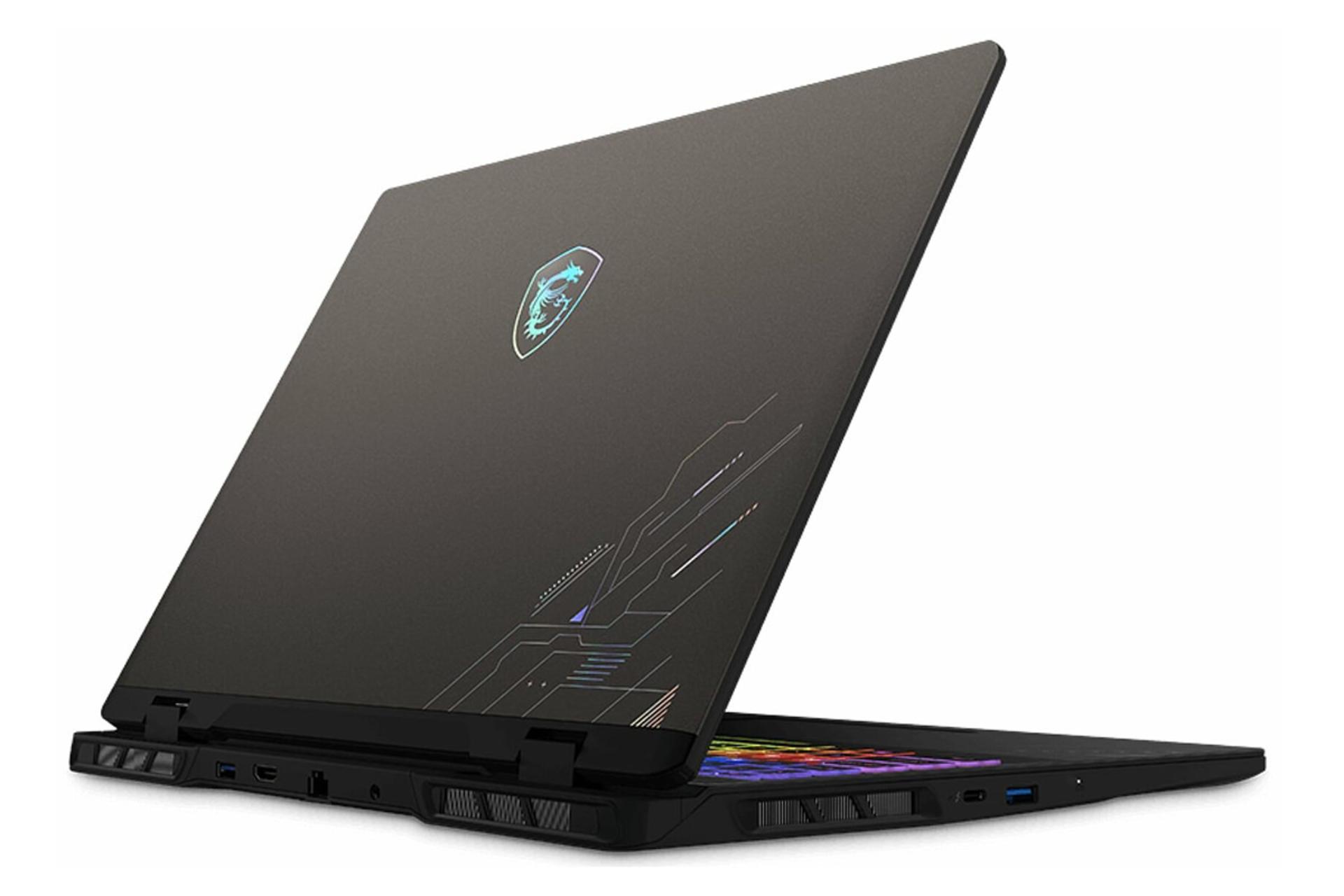 لپ تاپ ام اس آی MSI Crosshair 16 HX AI D2XW نمای جانبی و پشت