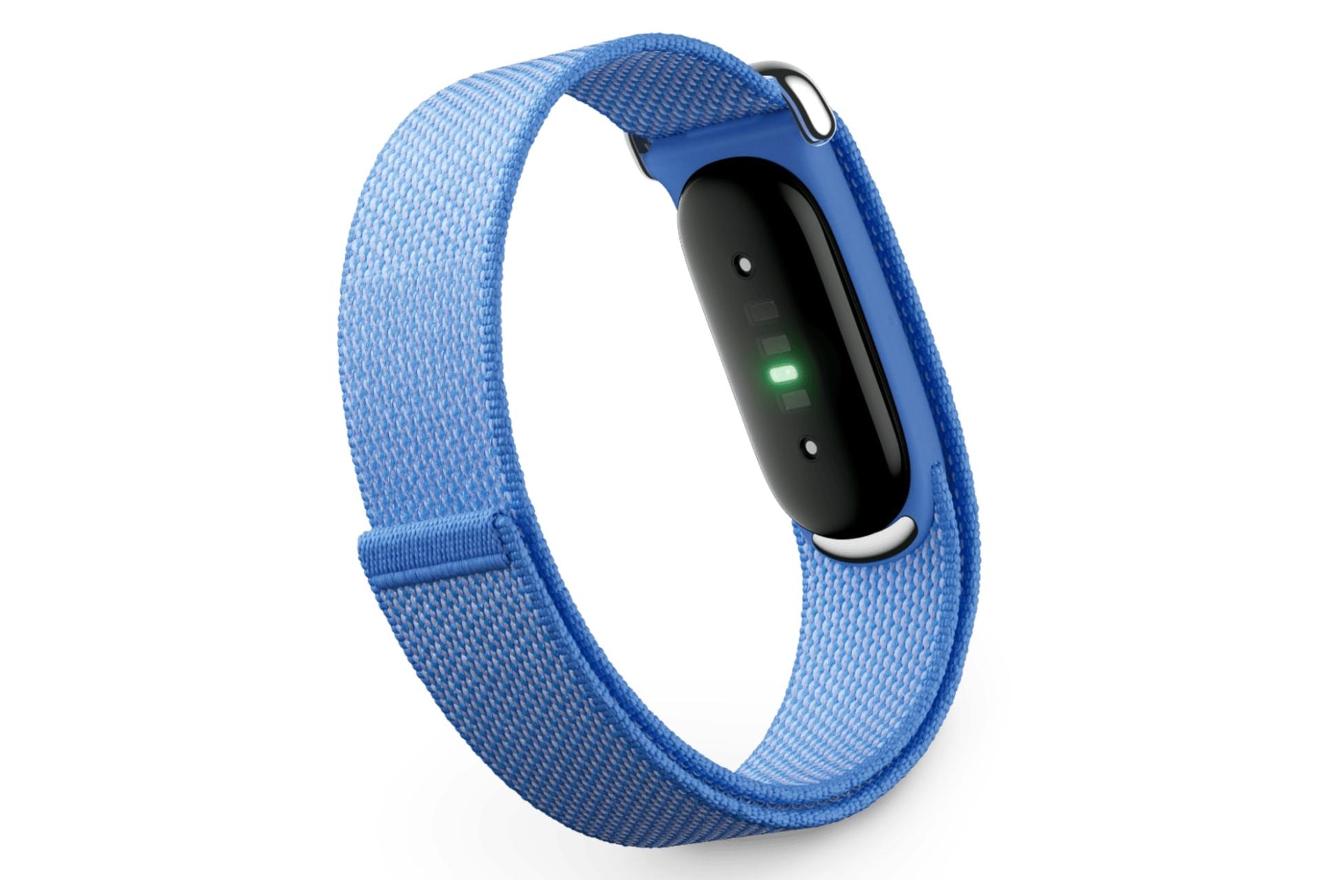 پشت دستبند هوشمند فیت بیت ایر گوگل آبی / Google Fitbit Air