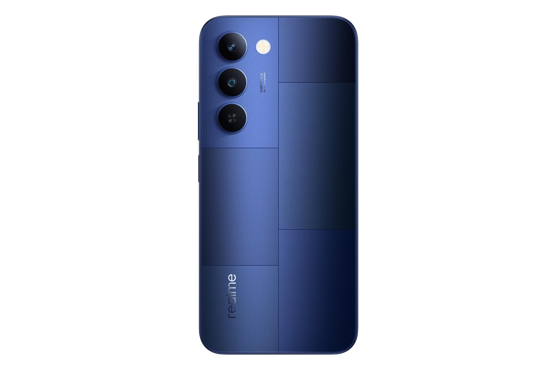 پنل پشت و چینش دوربین گوشی موبایل ریلمی P4 لایت 5G آبی طرح دار / Realme P4 Lite 5G