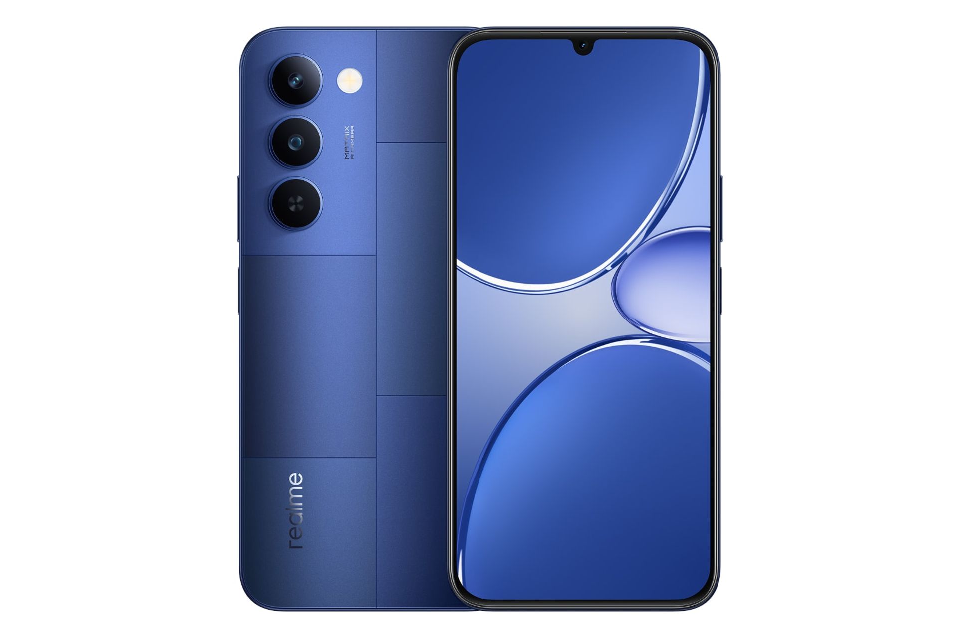 پنل جلو و پشت گوشی موبایل ریلمی P4 لایت 5G آبی طرح دار / Realme P4 Lite 5G