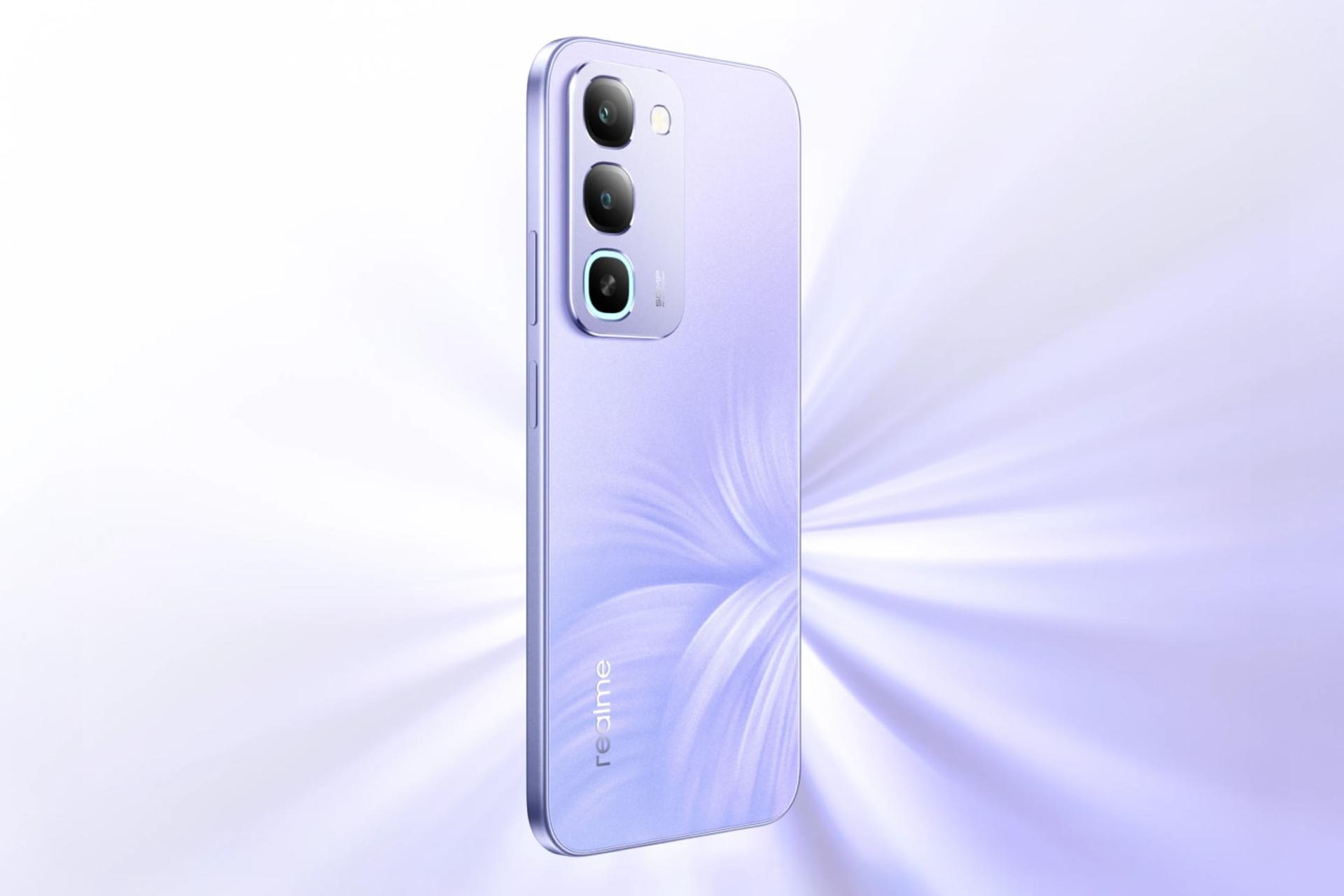 پنل پشت و چینش دوربین گوشی موبایل ریلمی Realme C100 4G ارغوانی