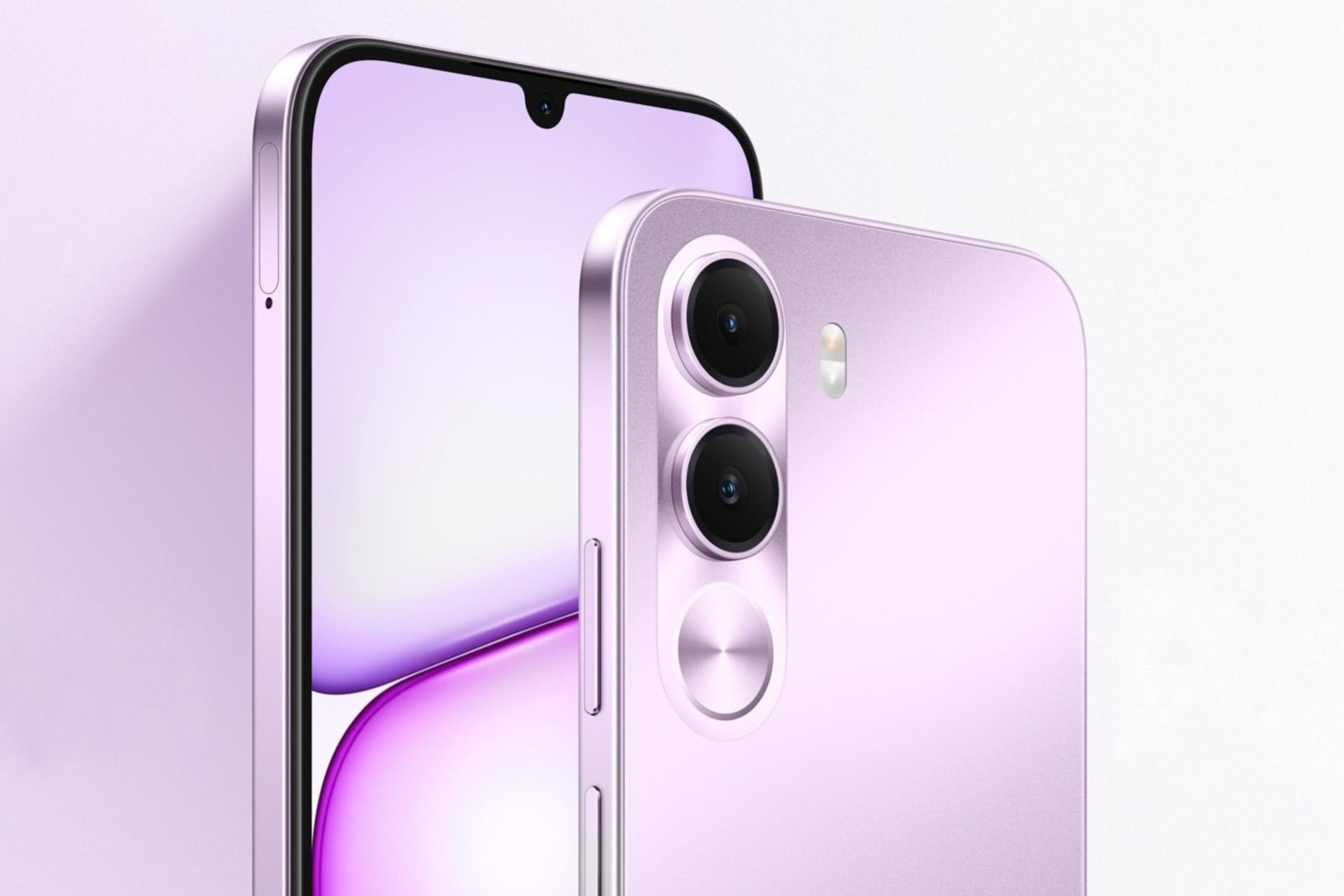 چینش دوربین گوشی موبایل ریلمی Realme C100i ارغوانی