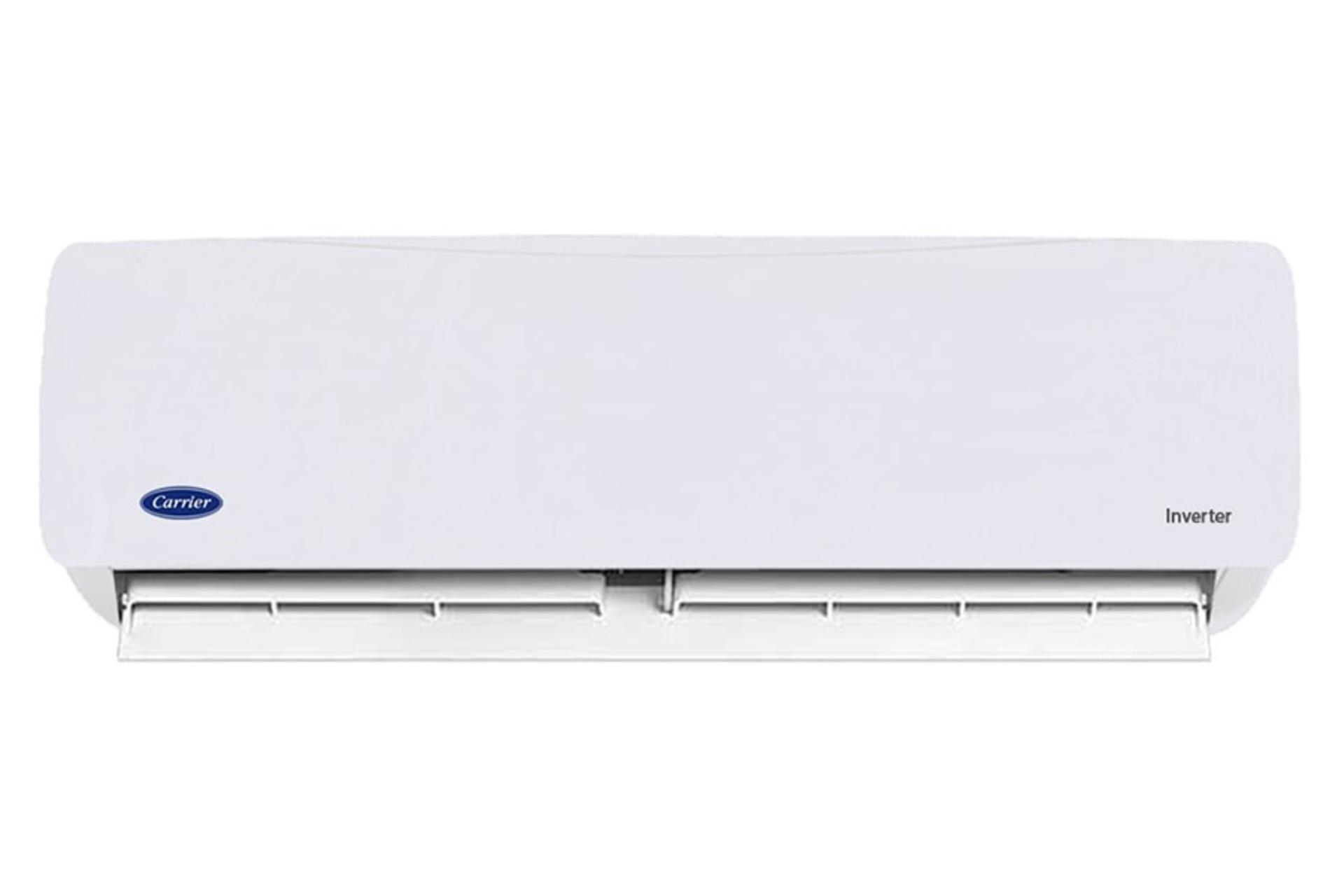 کولر گازی کریر Carrier 42QHG012VS 38QHG012VS نمای جلو با دریچه های باز شده