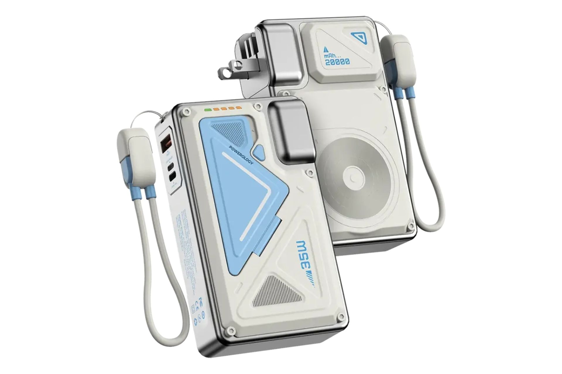 پاور بانک پاورولوجی Powerology Wall Charger MagSafe 20000mAh سفید