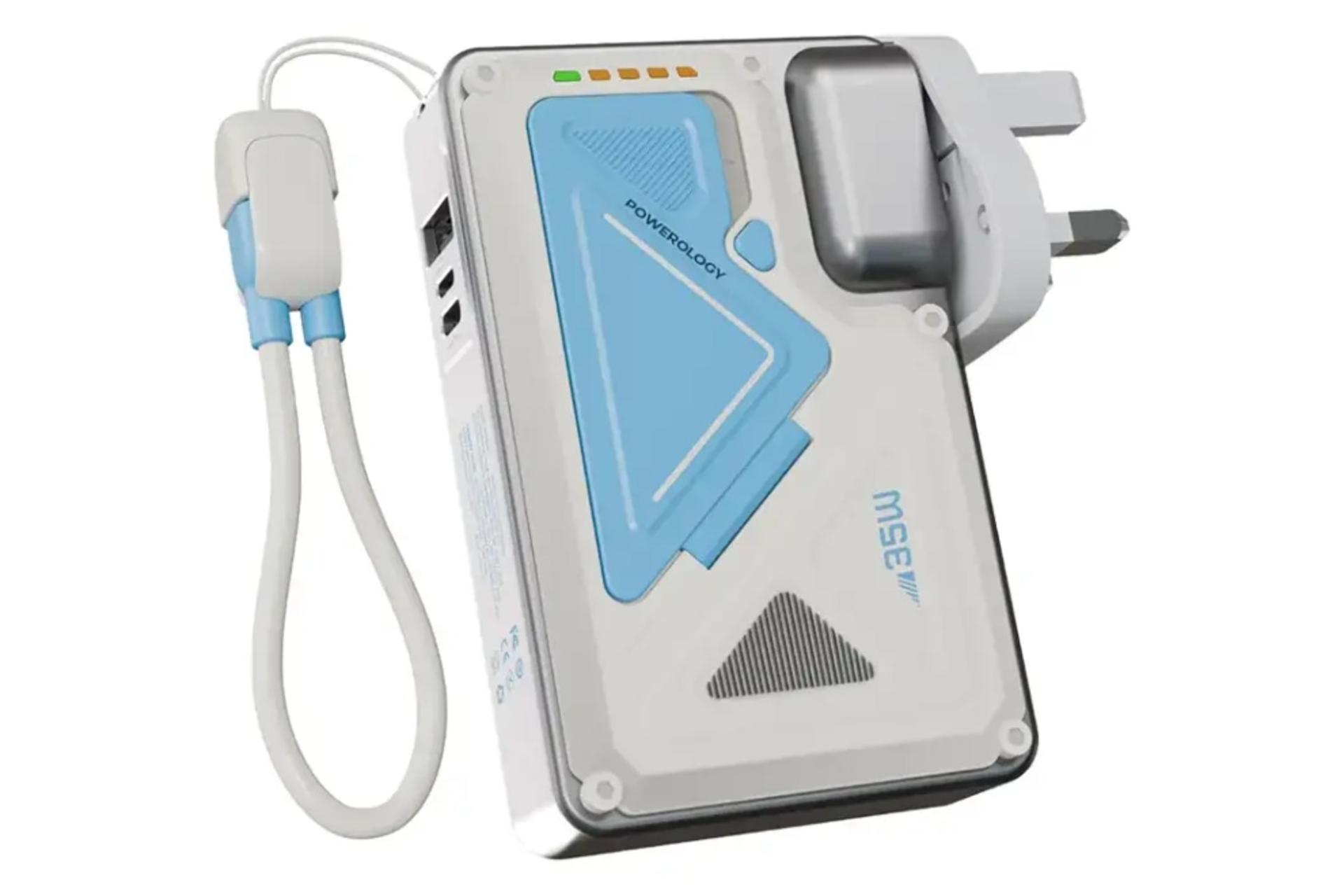 پاور بانک پاورولوجی Powerology Wall Charger MagSafe 10000mAh سفید