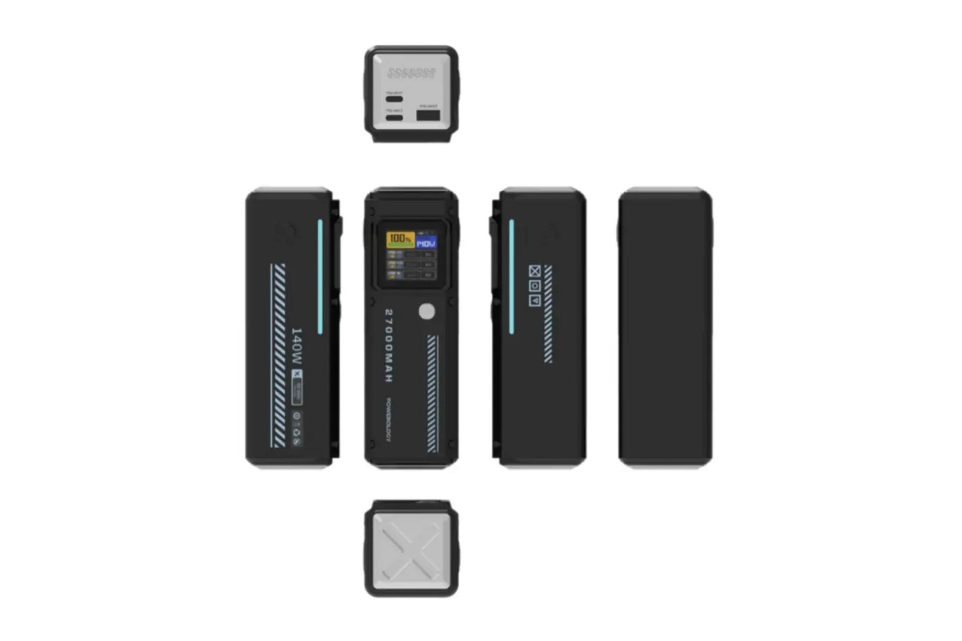 پاور بانک پاورولوجی Powerology Smart Display 27000mAh از تمام زوایا