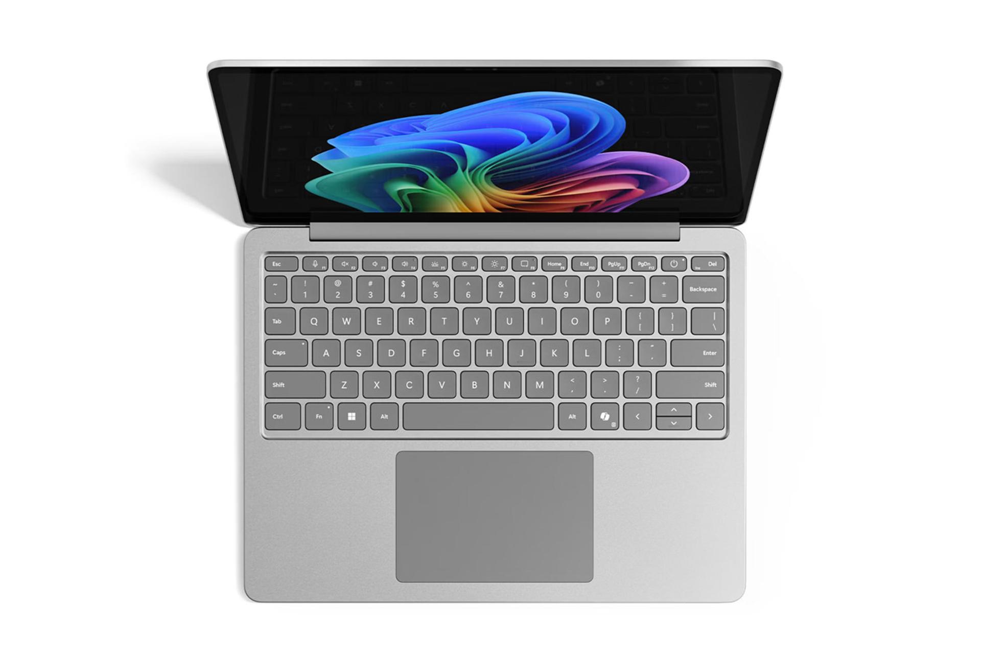 سرفیس لپ تاپ مایکروسافت Microsoft Surface Laptop 13 inch 2025 نمای بالا و کیبورد