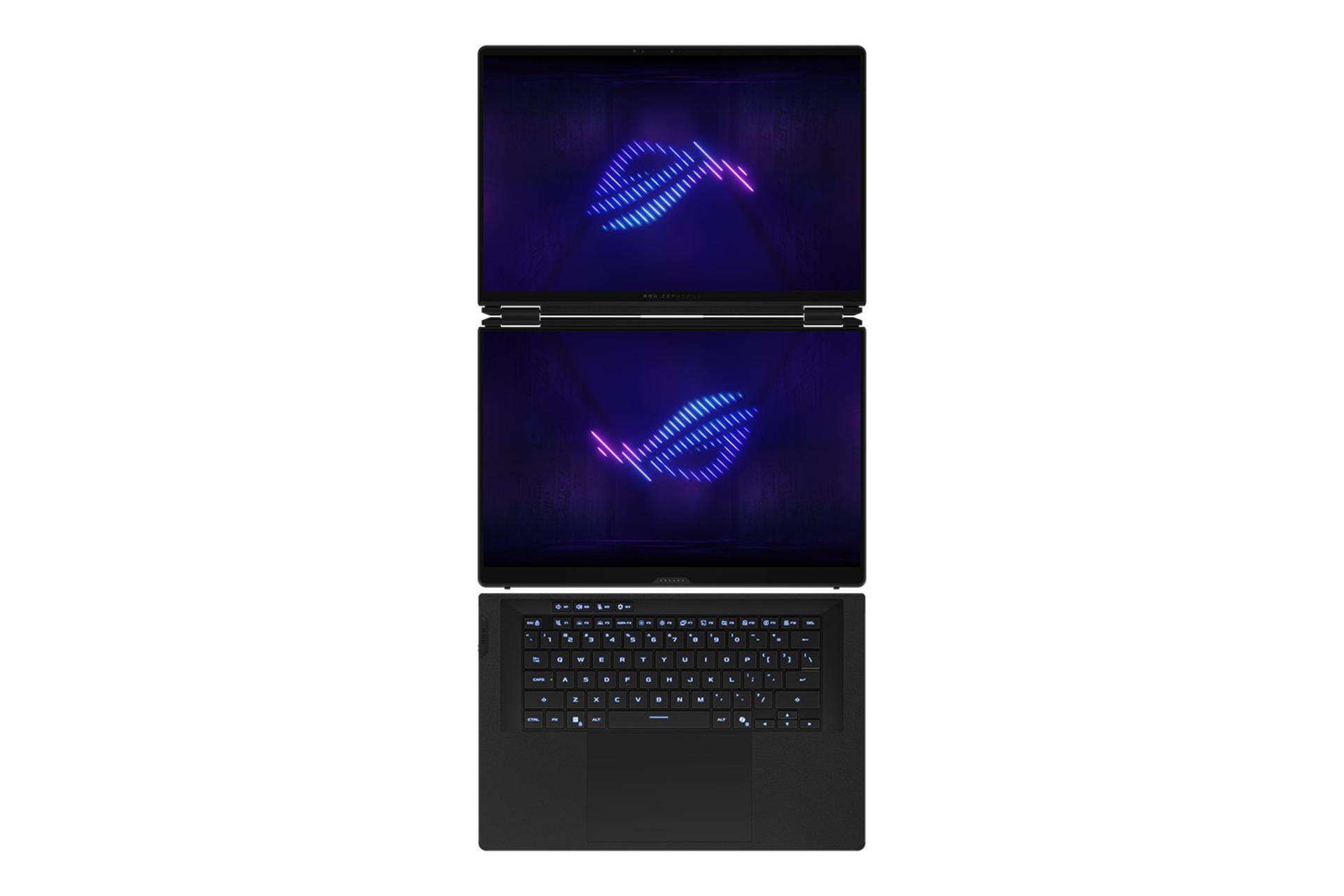 لپ تاپ ایسوس ASUS ROG Zephyrus Duo GX651 2026 نمای بالا و کیبورد