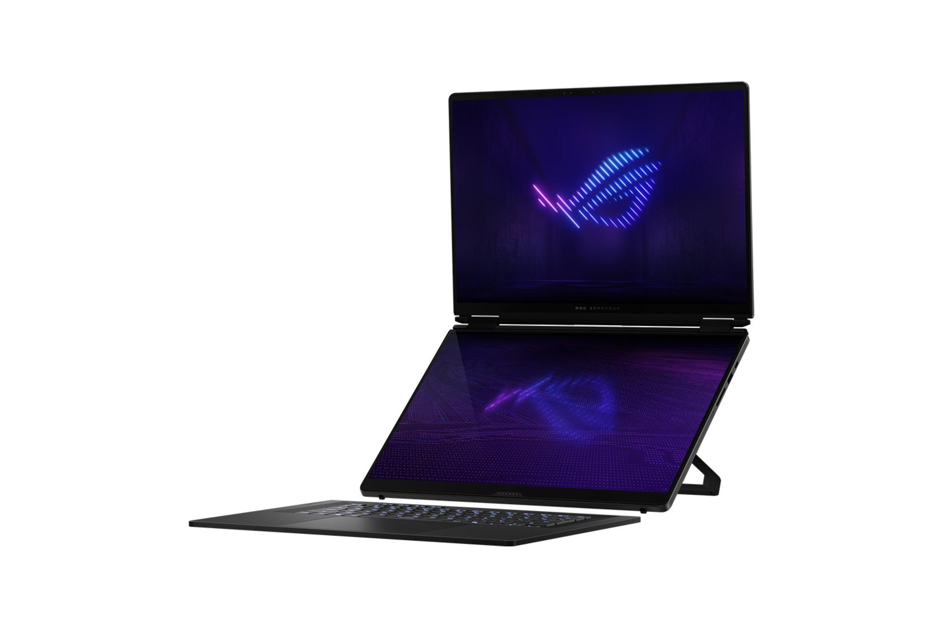 لپ تاپ ایسوس ASUS ROG Zephyrus Duo GX651 2026 نمای جلو و راست