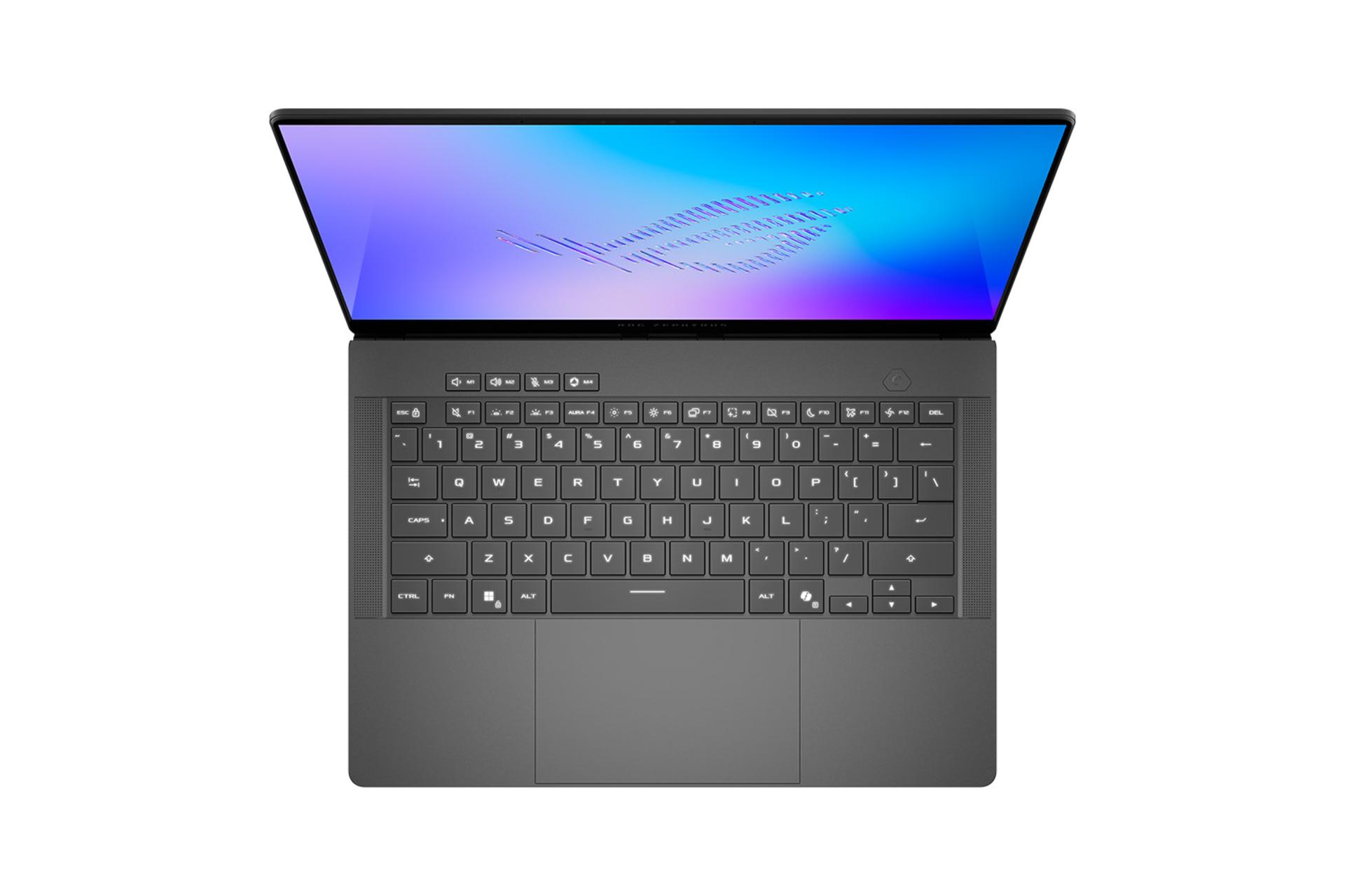 لپ تاپ ایسوس ASUS ROG Zephyrus G14 GU405 2026 نمای بالا و کیبورد